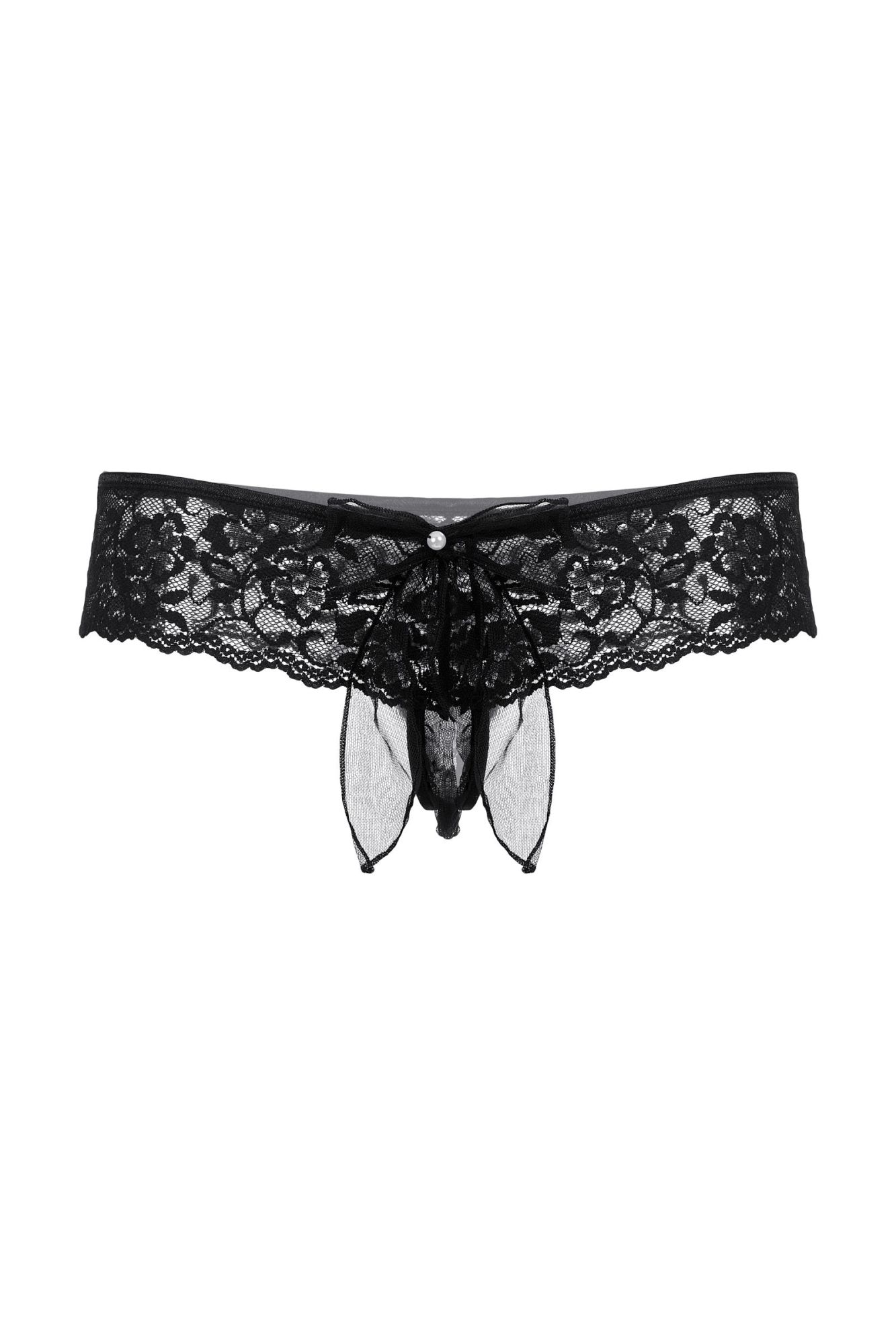 Эротическое шортики с бантиком открытые кружевные softline collection, черный, m/l в Москве