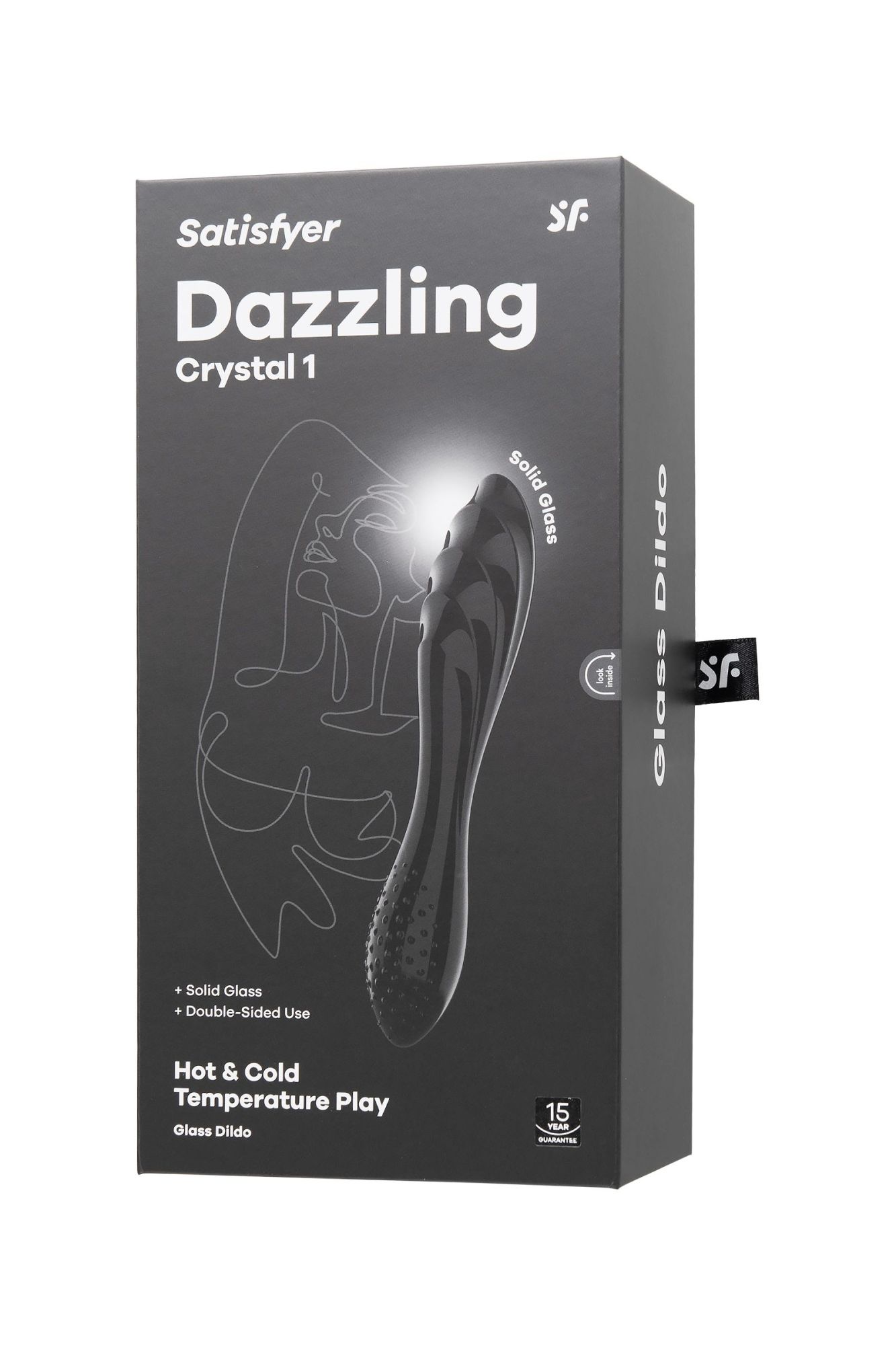 двухсторонний стеклянный стимулятор satisfyer dazzling crystal 11, чёрный в Москве