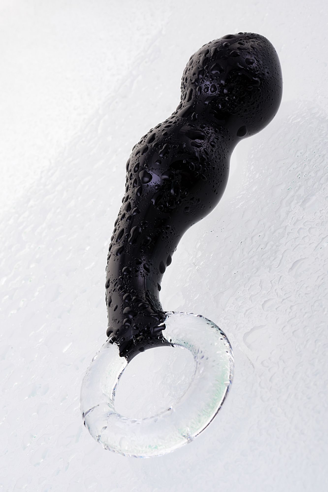стимулятор простаты sexus glass, стекло, черный, 17 см в Москве