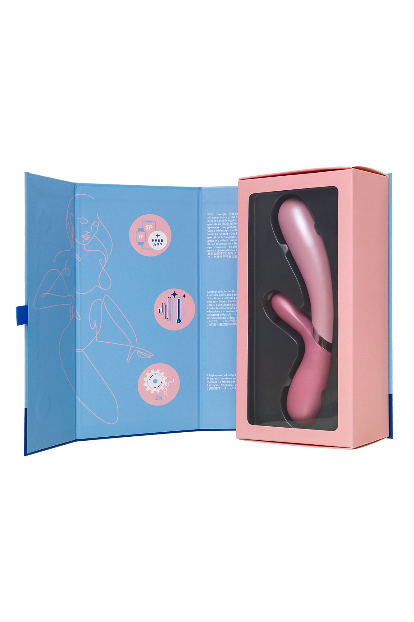 вибратор satisfyer hot lover с клиторальным стимулятором, розовый в Москве