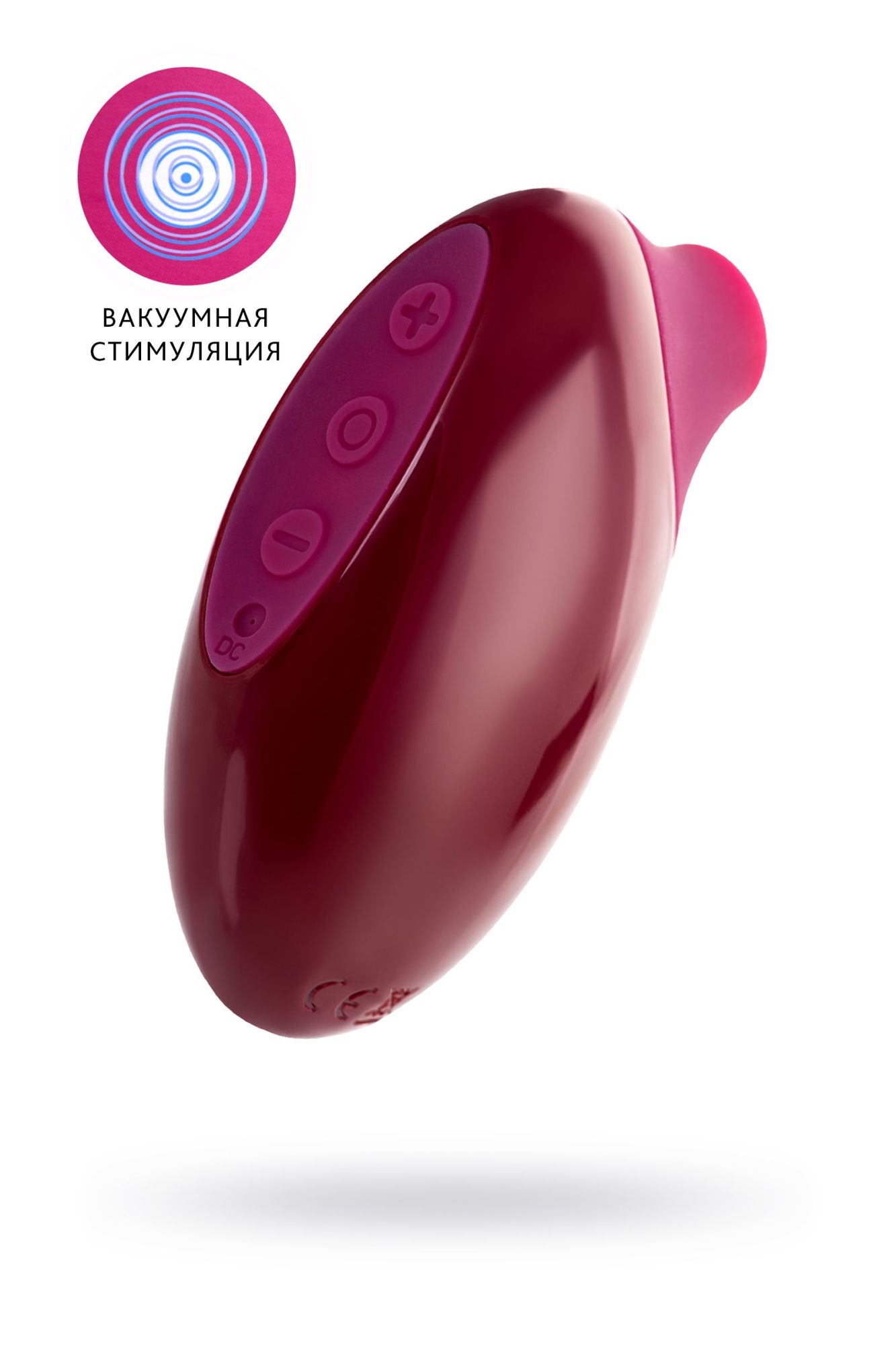 вакуумный стимулятор клитора toyfa a-toys myrty, бордовый, 9,8 см в Москве