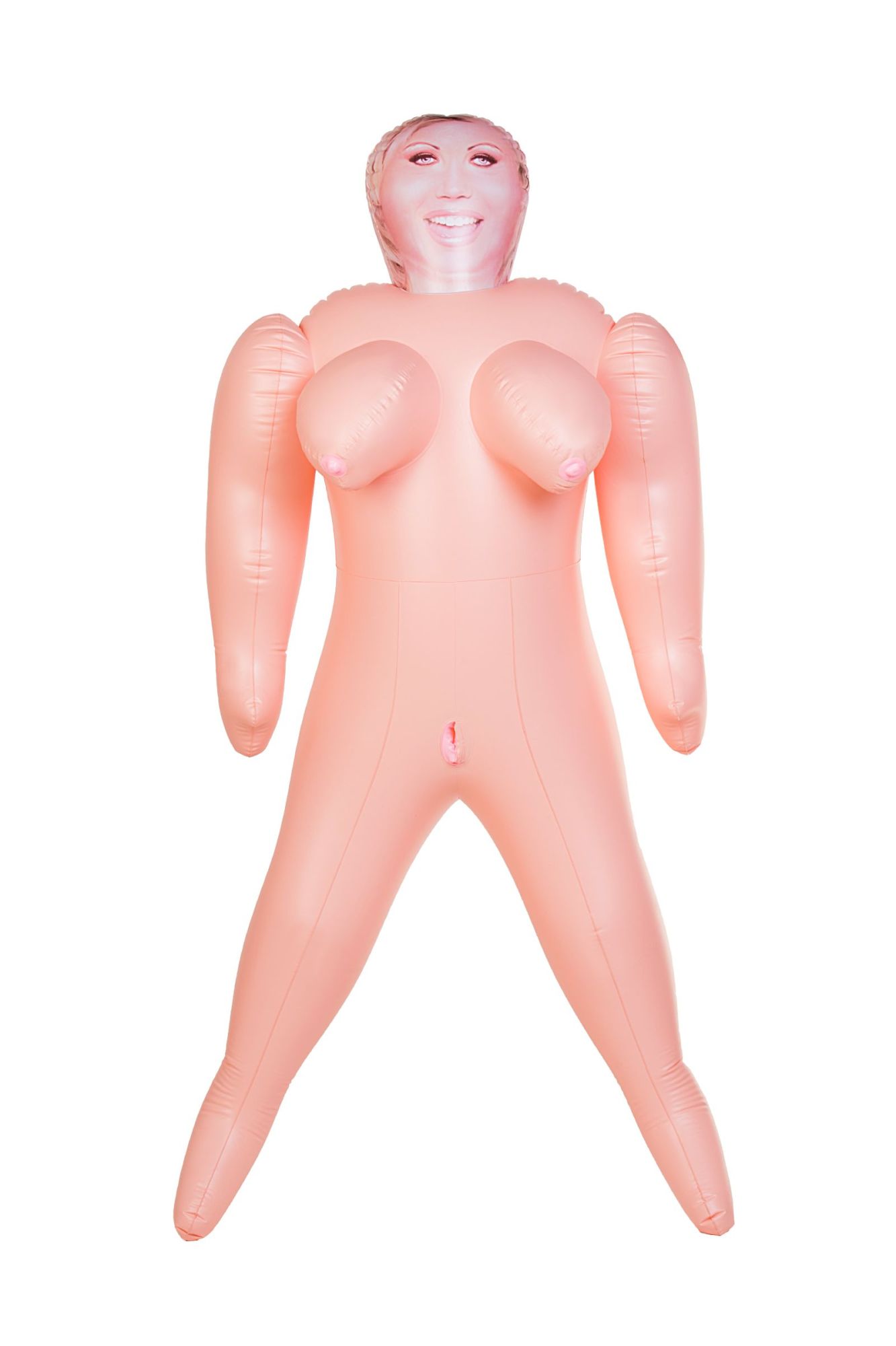 кукла надувная dolls-x by toyfa isabella, толстушка, с двумя отверстиями, блондинка, 160 см в Москве