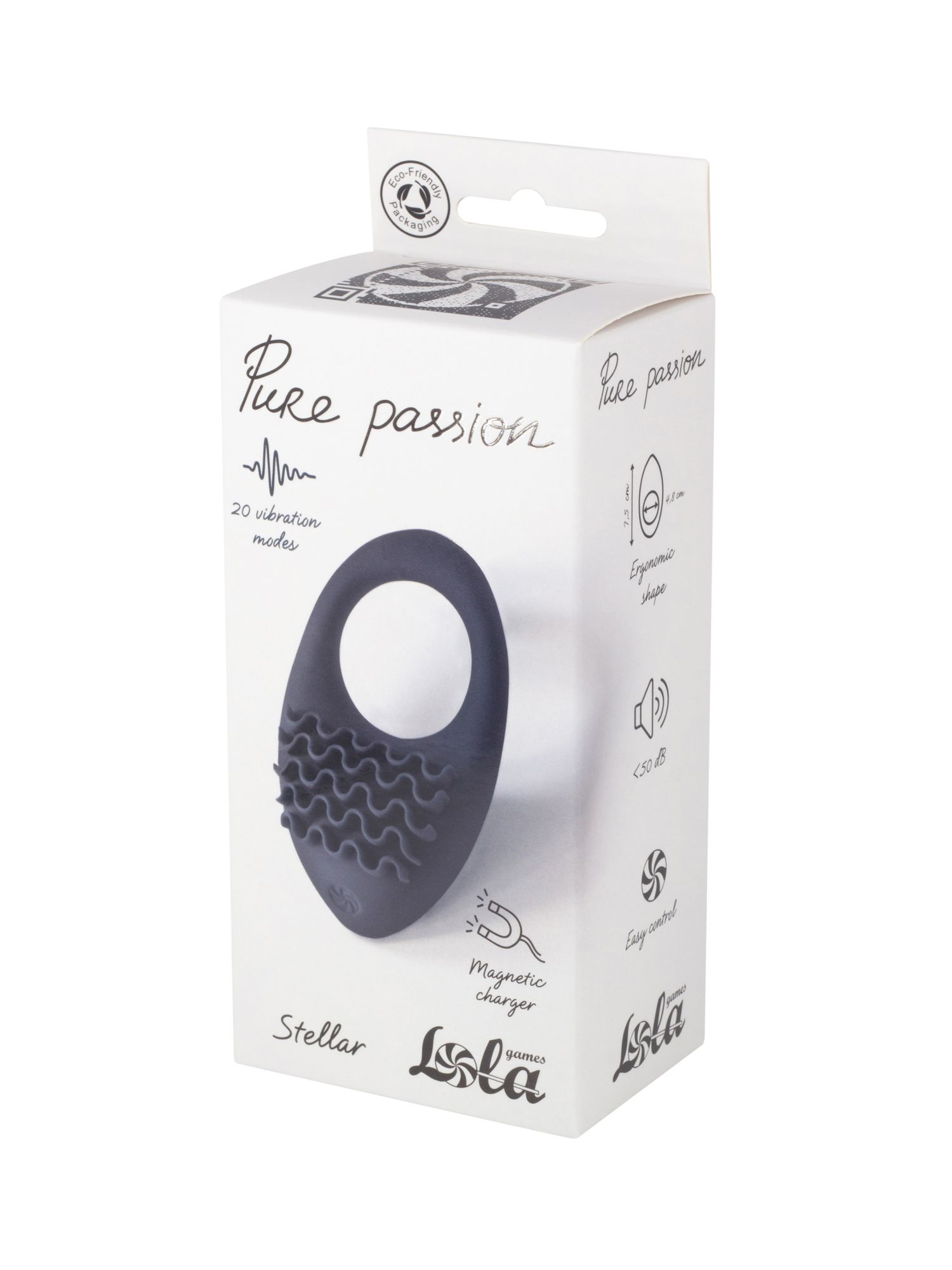 перезаряжаемое эрекционное виброкольцо pure passion stellar black 1501-01lola в Москве