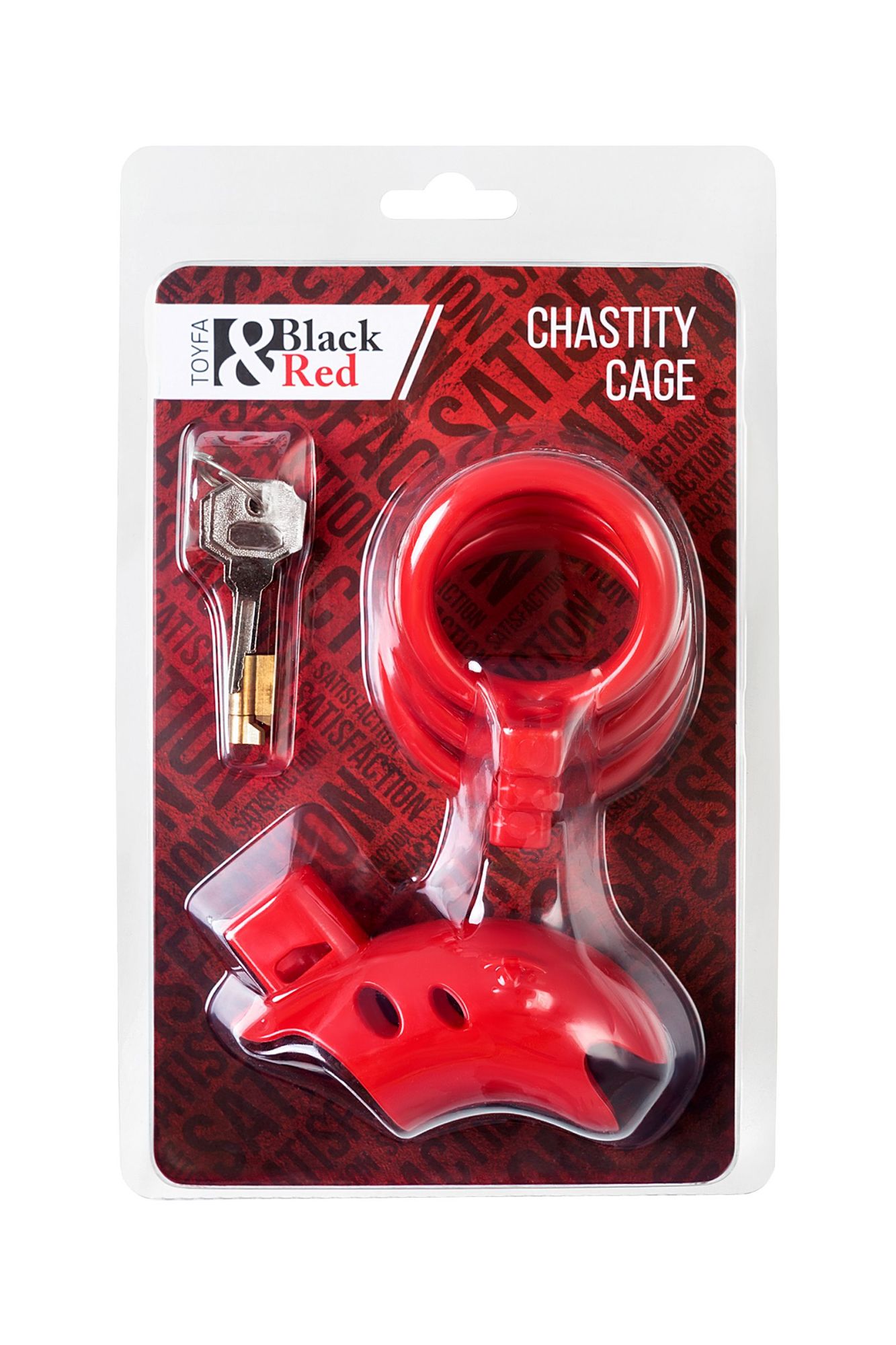 пояс верности мужской black&red by toyfa, abs пластик, красный, 10 см в Москве
