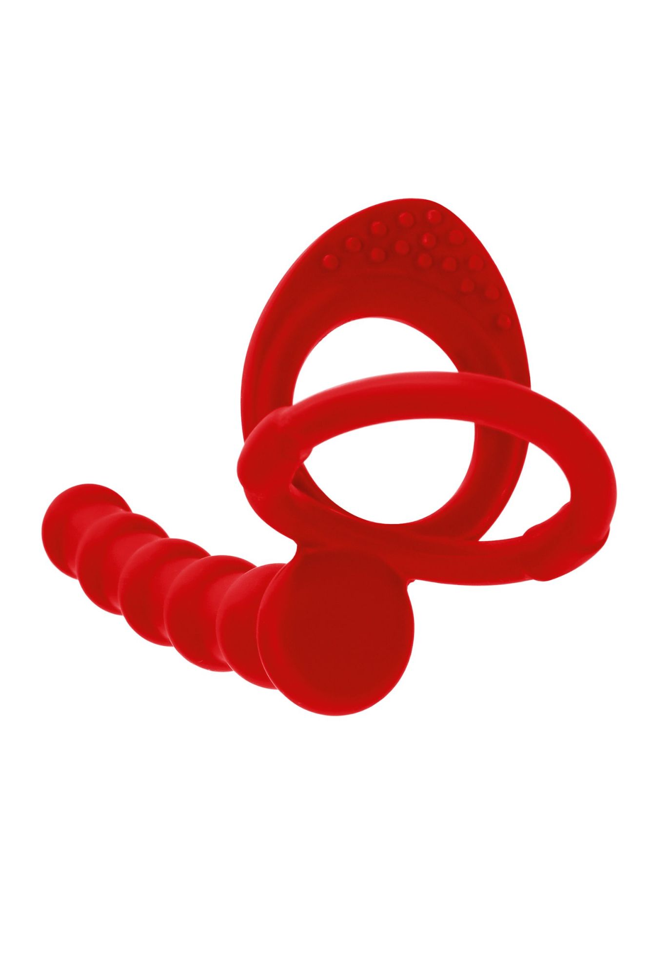 насадка на пенис для двойного проникновения black&red by toyfa, силикон, красная, 19,5 см в Москве