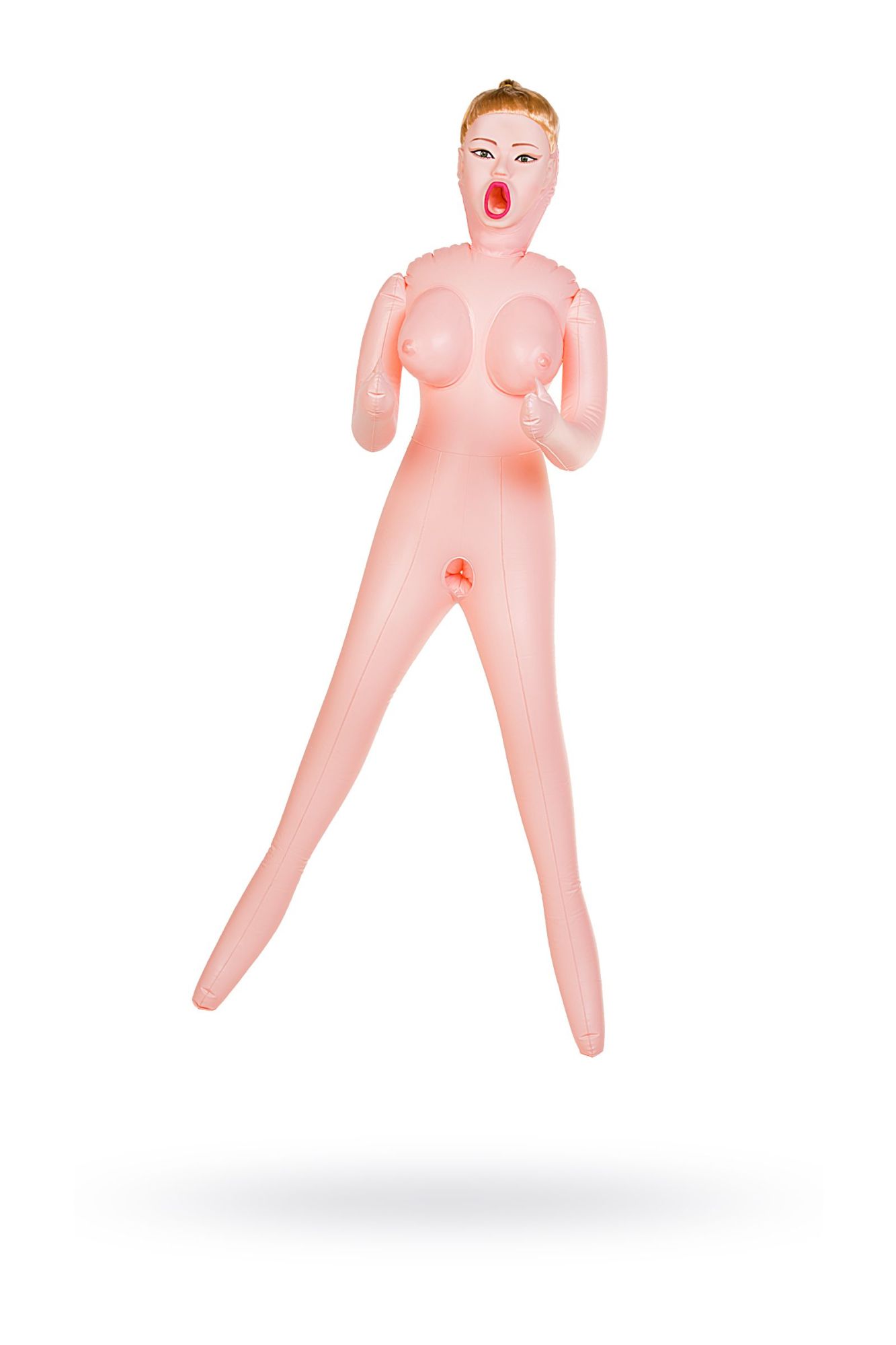 кукла надувная dolls-x by toyfa hannah, блондинка, с тремя отверстиями, кибер вставка: вагина в Москве