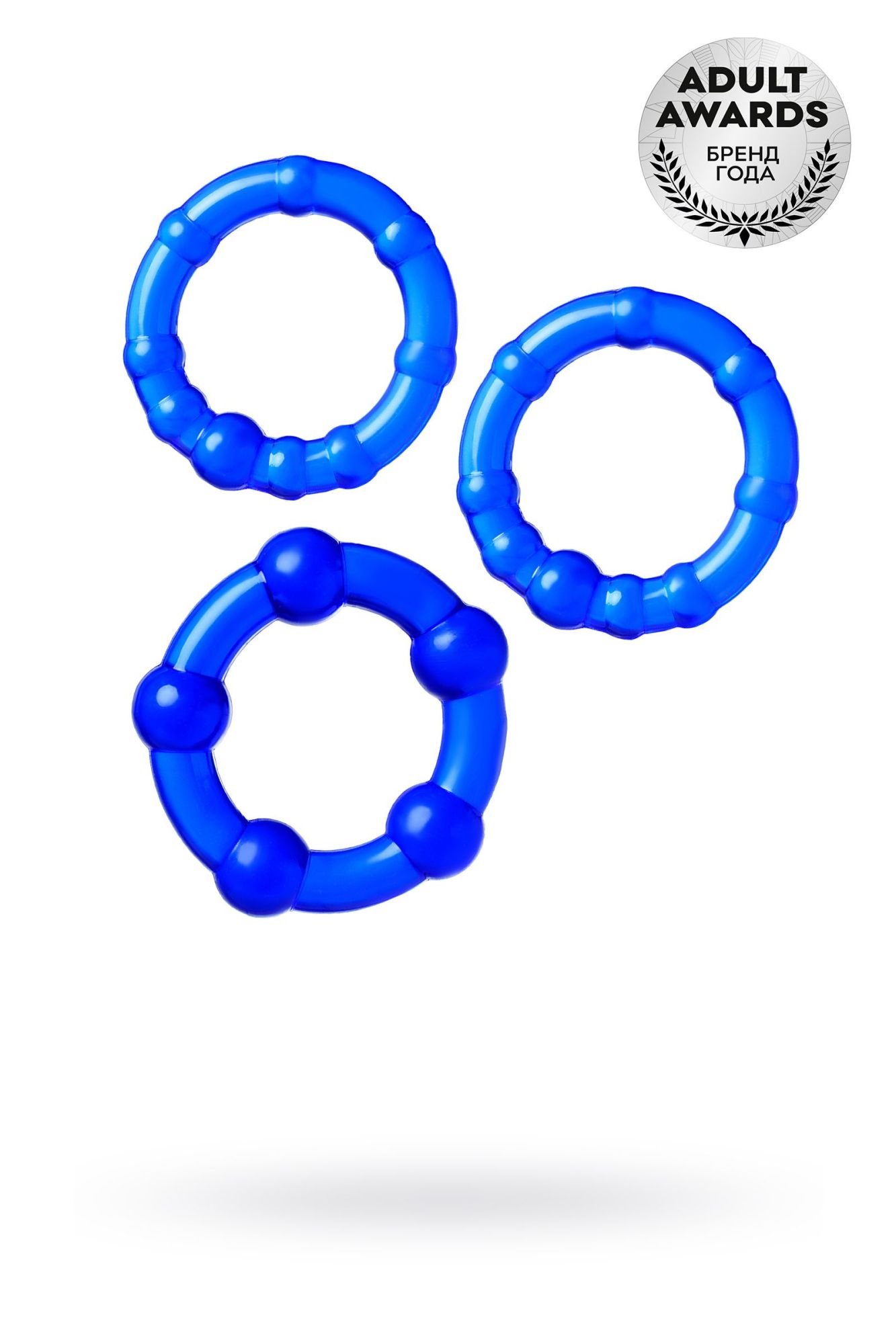 набор колец toyfa a-toys, tpe, синий, ø 3,5/3/2 см в Москве