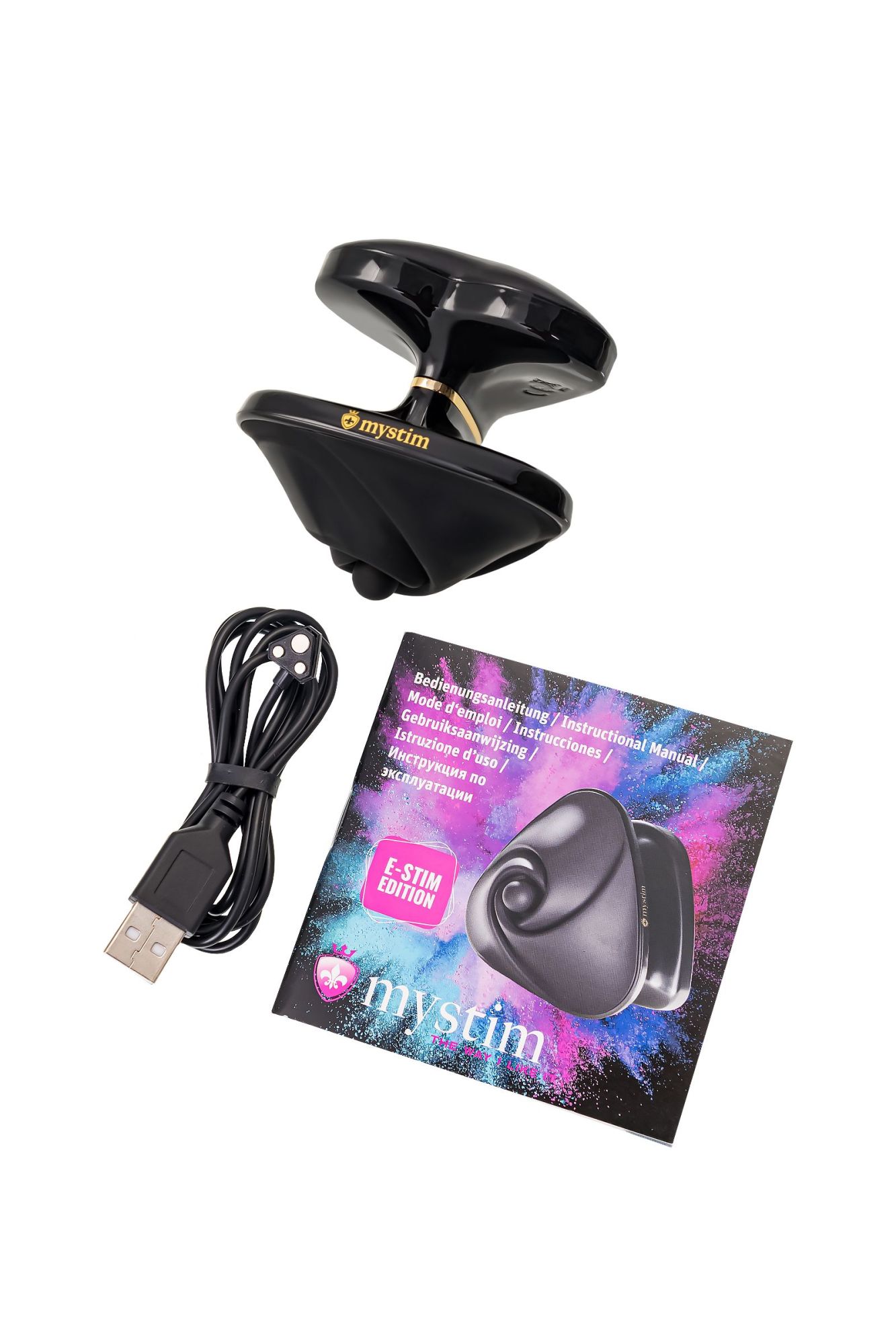 вибратор mystim heart ́s desire с электростимуляцией, силикон, черный, 6,7 см в Москве