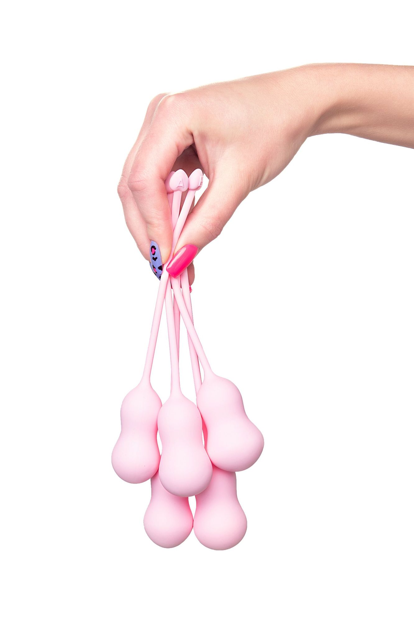 набор вагинальных шариков flovetta by toyfa tulips, силикон, розовый, 5,3 см в Москве