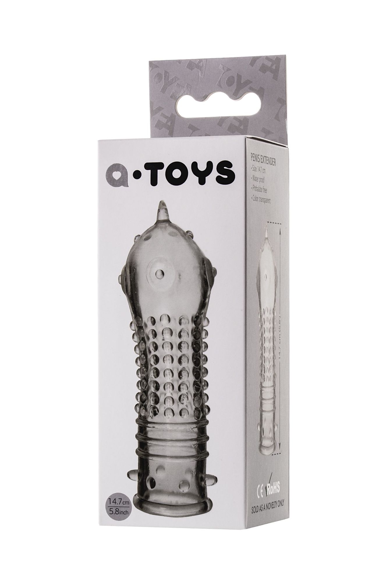 насадка на пенис toyfa a-toys, tpr, прозрачный, 14,7 см в Москве