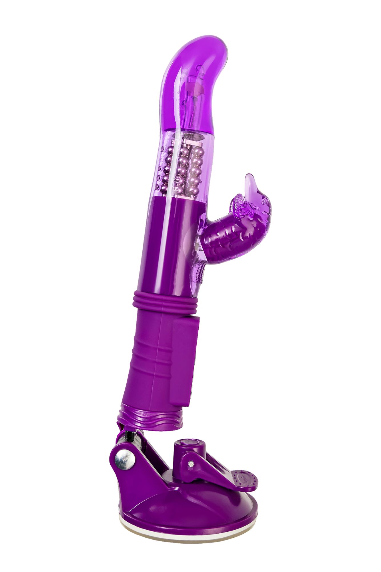 вибратор с клиторальным стимулятором toyfa a-toys, tpr, фиолетовый, 22,5 см в Москве