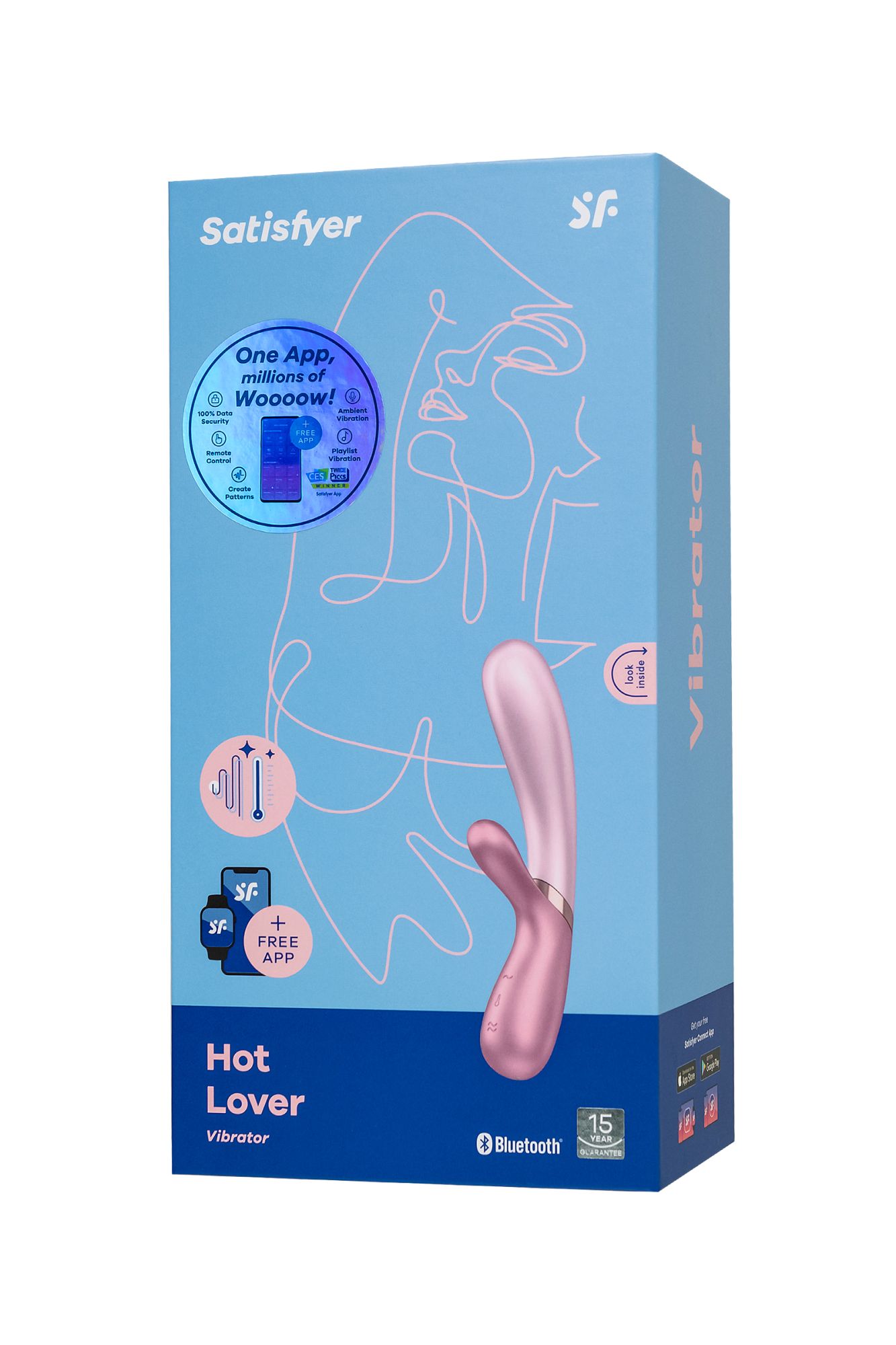 вибратор satisfyer hot lover с клиторальным стимулятором, розовый в Москве
