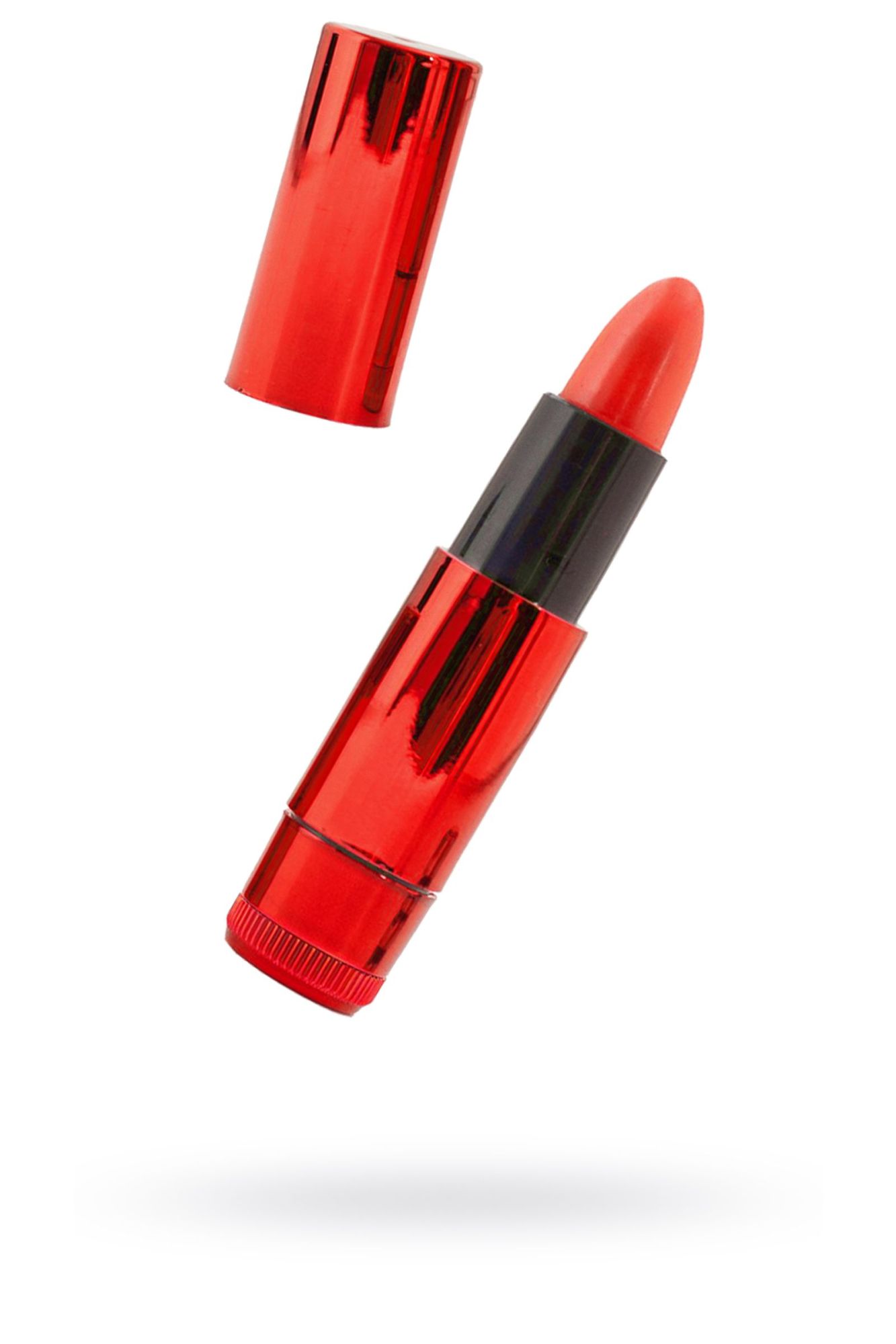вибромассажер black&red by toyfa «помада», силикон, красный, 9 см в Москве