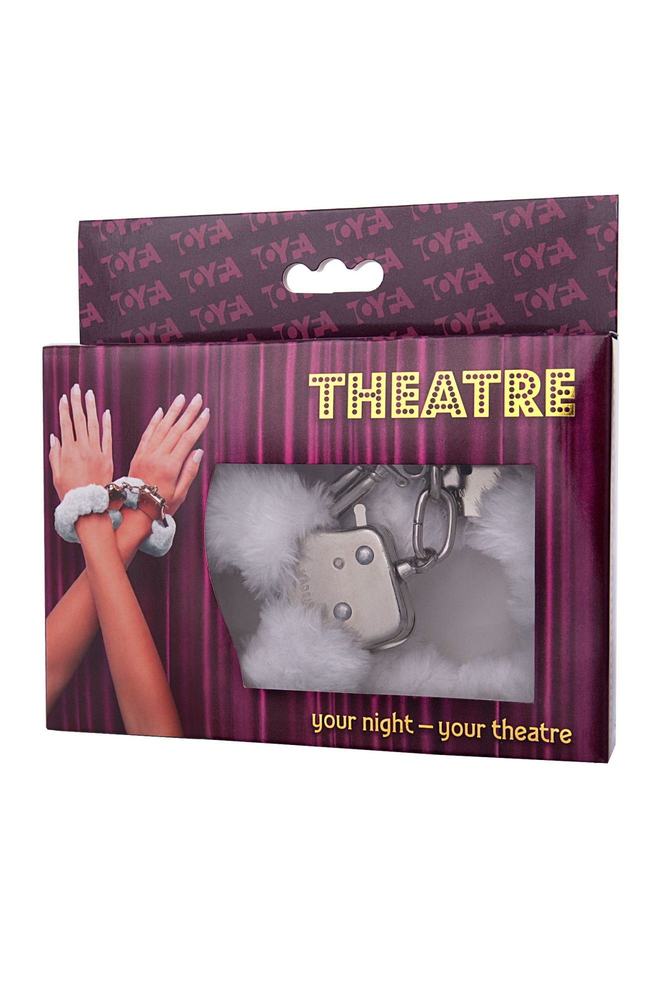 наручники toyfa theatre, меховые, белые, 28 см в Москве