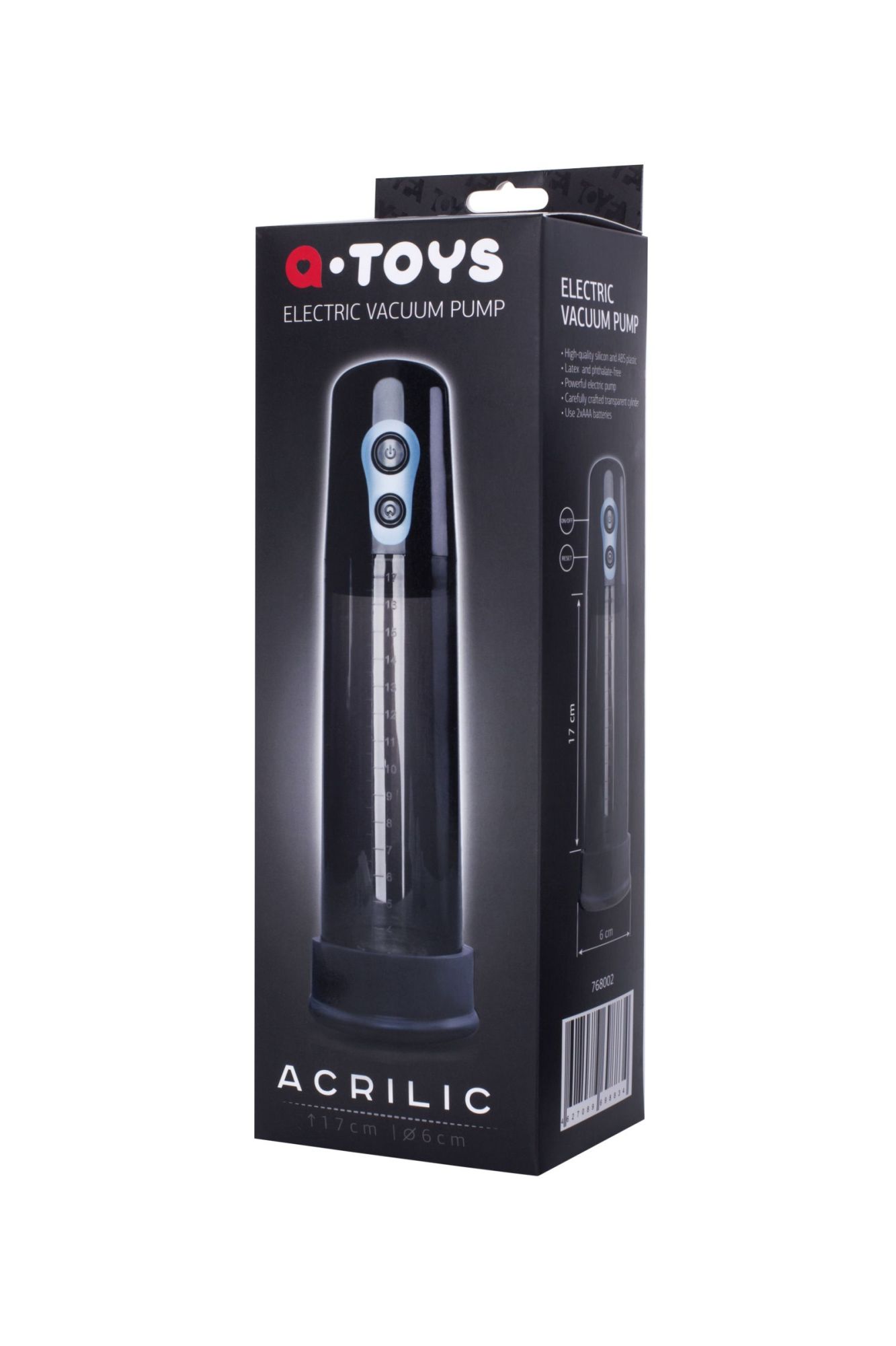 помпа для пениса toyfa  a-toys acrilic, силикон, чёрный, 26 см в Москве