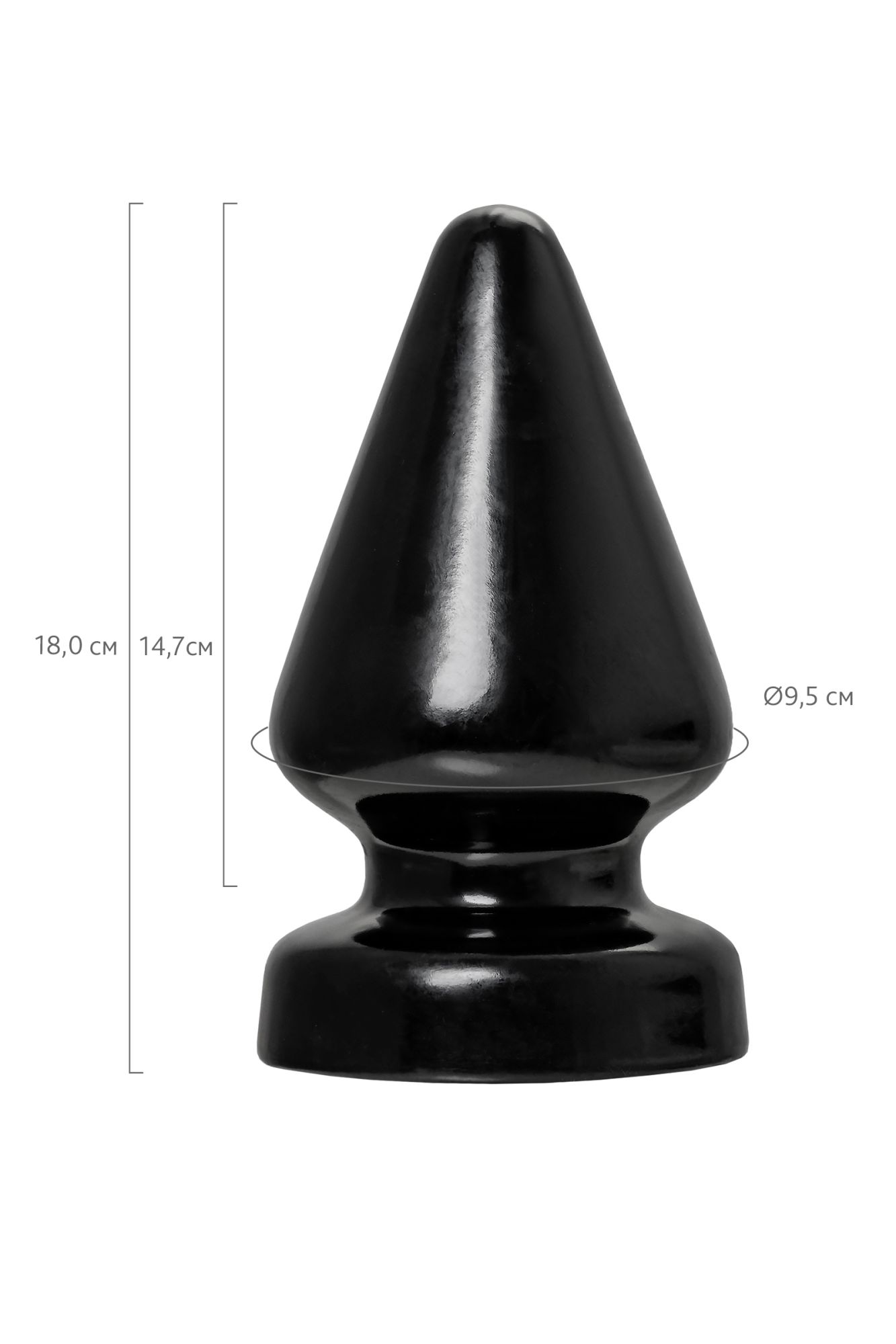 анальная втулка toyfa popo pleasure draco α, pvc, черная, 18 см, ø 9,5 см в Москве
