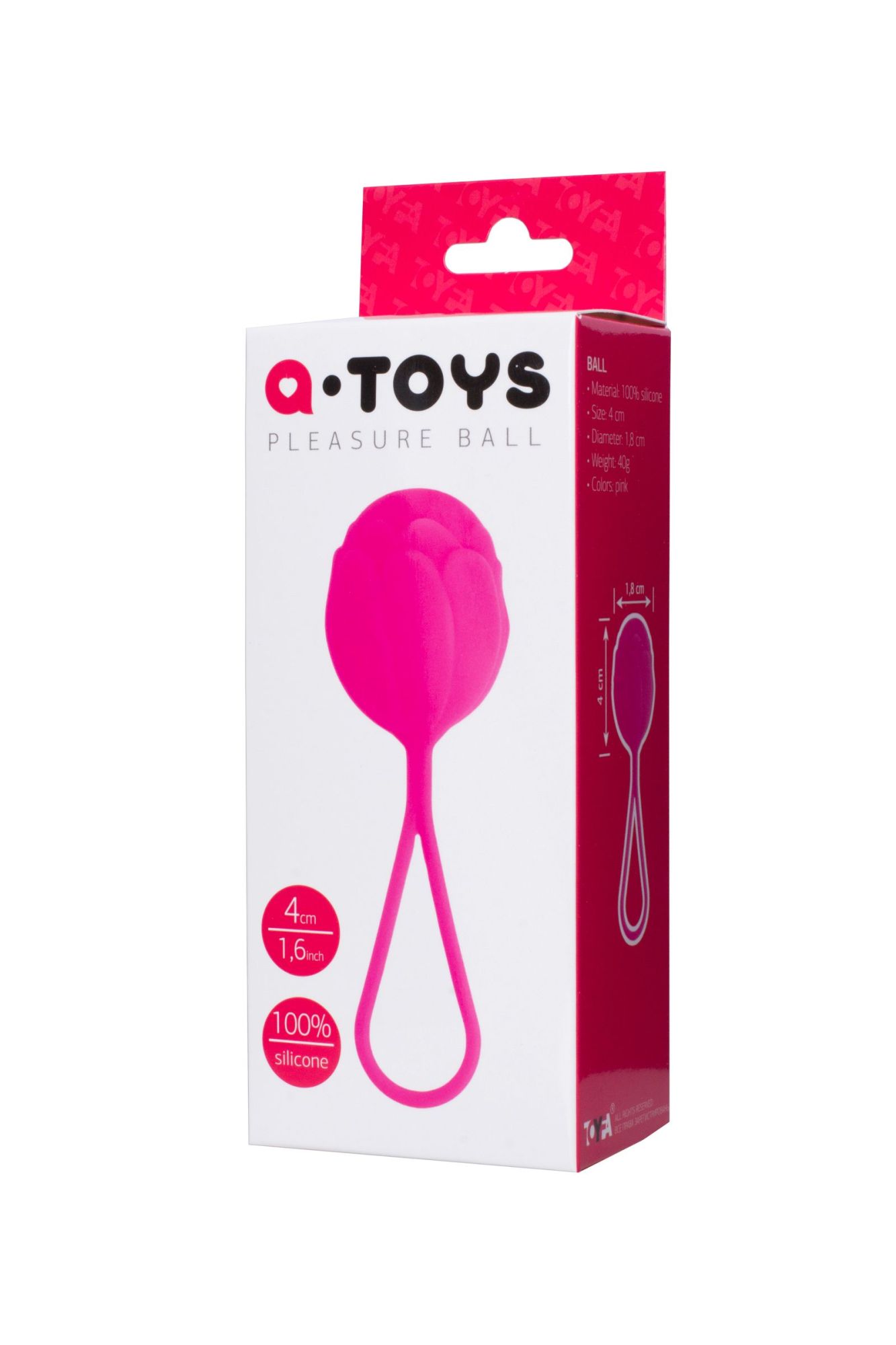 вагинальные шарики toyfa  a-toys rosi, силикон, розовый, 10,5 см в Москве