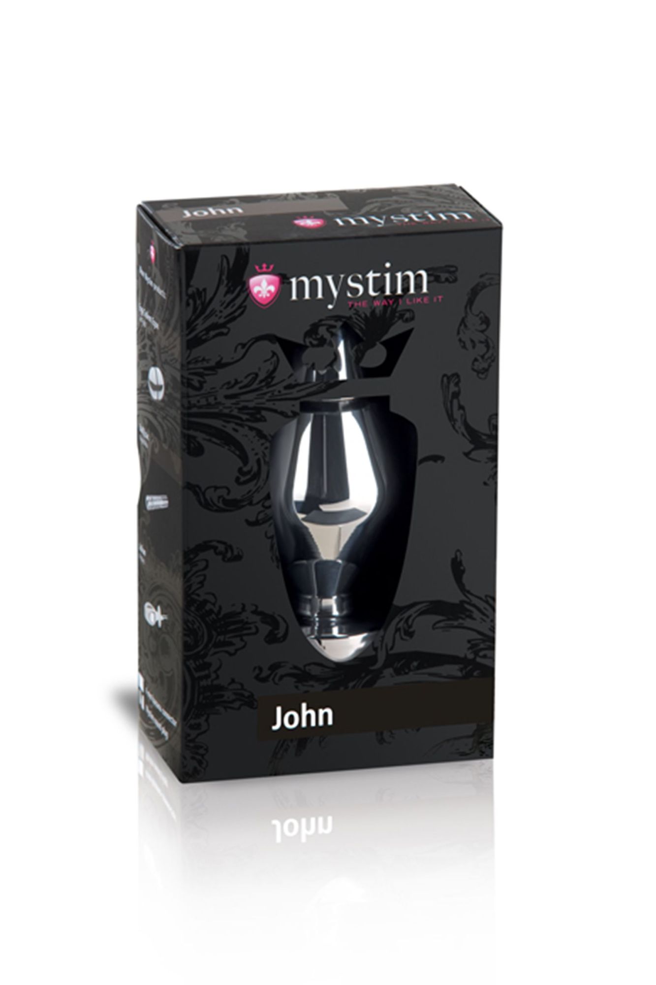 анальная пробка mystim john l, электростимуляция, хирургическая сталь, серебряная, 10,5 см, ø 5 см в Москве