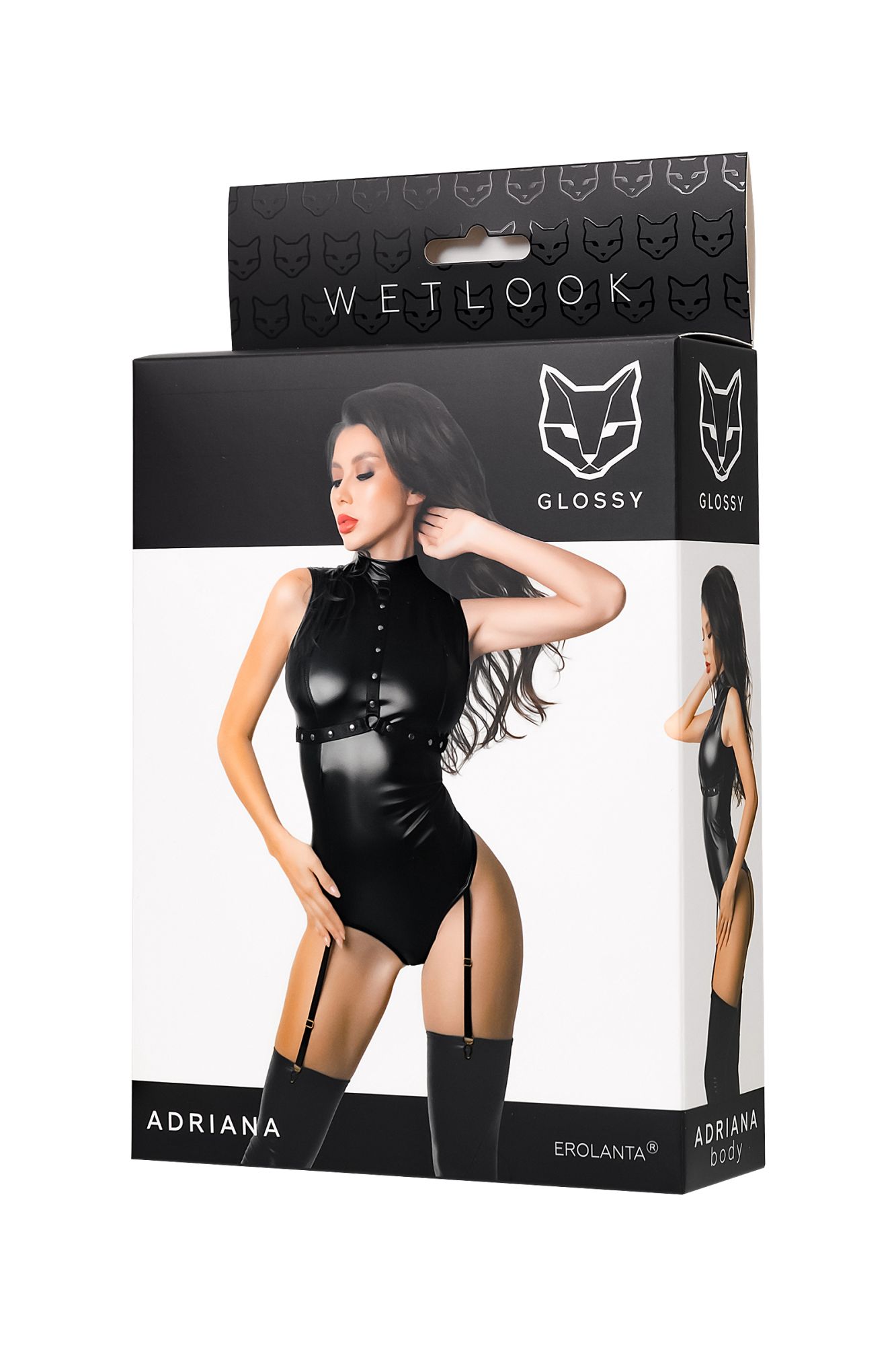 Эротическое боди glossy adriana из материала wetlook, l в Москве