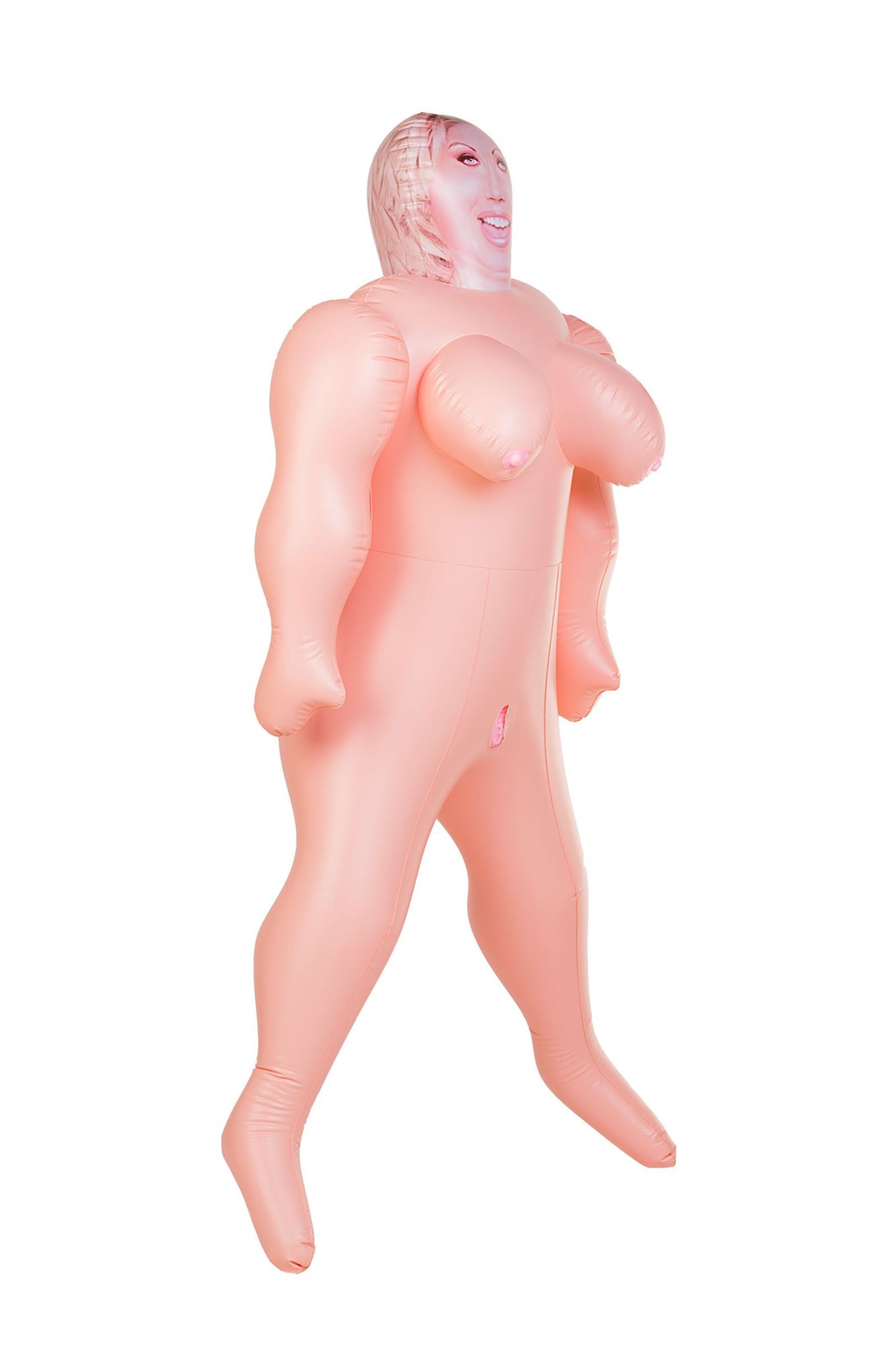 кукла надувная dolls-x by toyfa isabella, толстушка, с двумя отверстиями, блондинка, 160 см в Москве