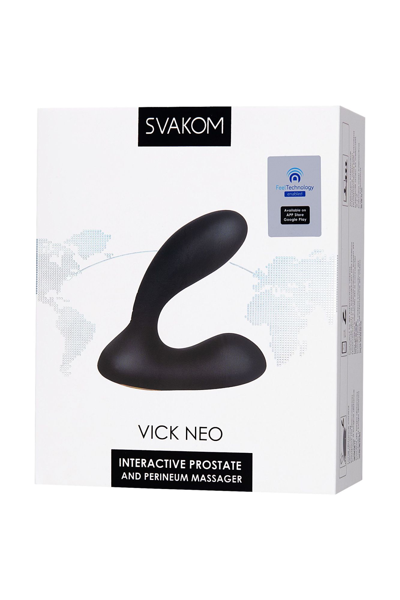 стимулятор простаты svakom vick neo, силикон, чёрный, 10 см в Москве