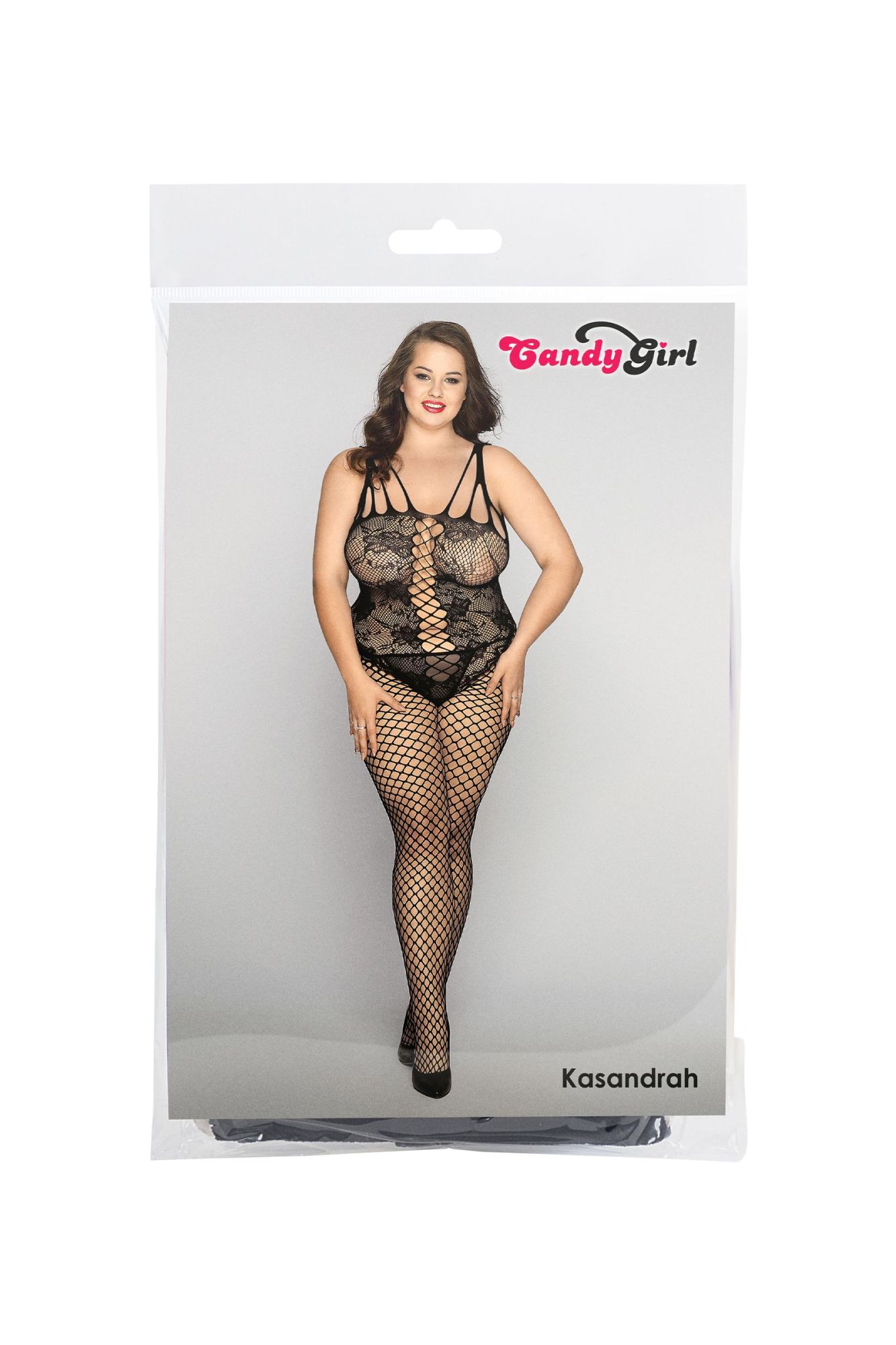 Эротическое костюм-сетка и стринги candy girl kasandrah черные, 2xl в Москве