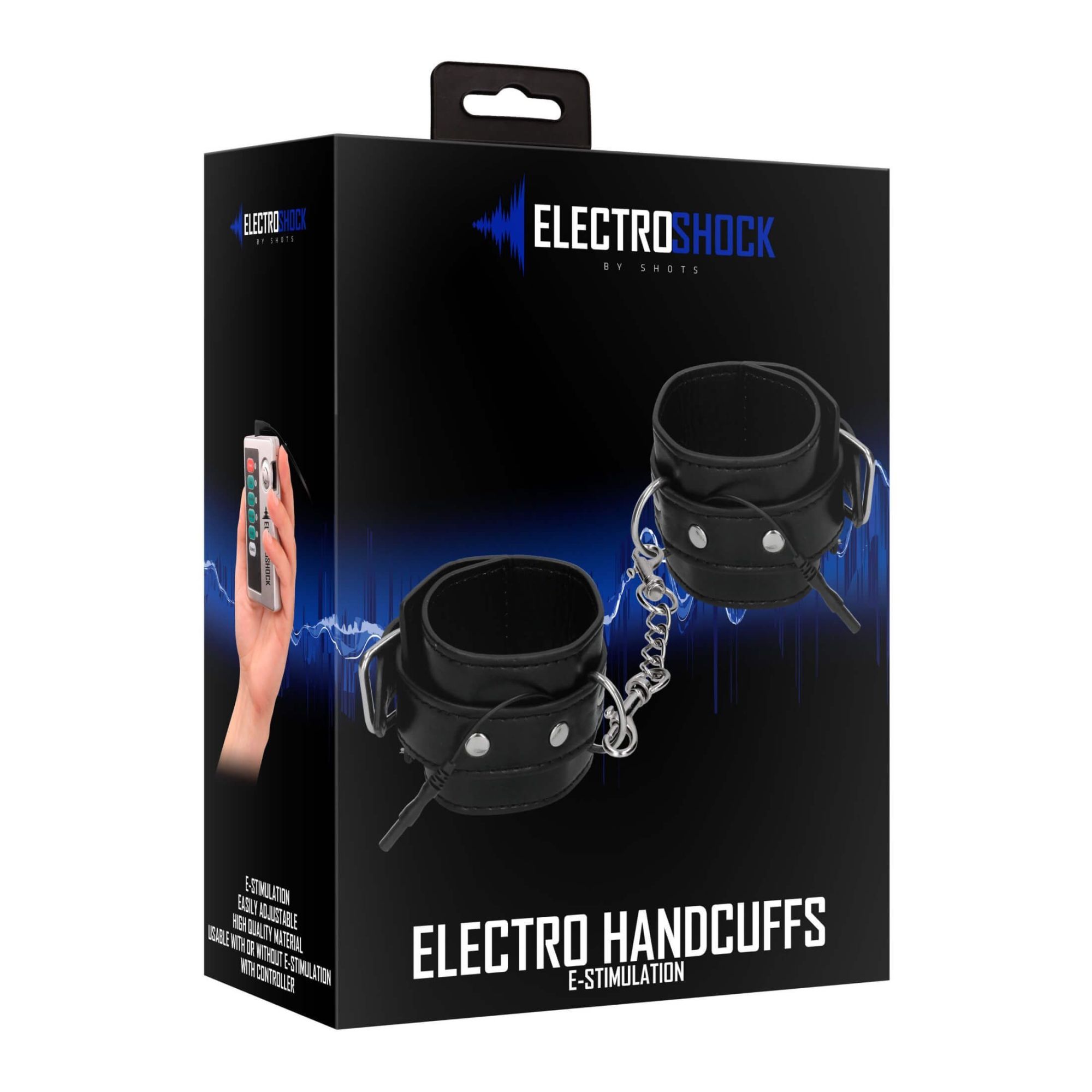 наручники декоративные с электростимуляцией shots media electroshock electro handcuffs, черные в Москве