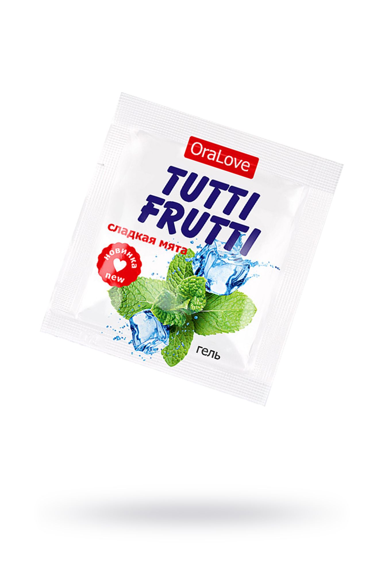 съедобная гель-смазка tutti-frutti для орального секса со вкусом сладкой мяты 4г по 20 шт в упаковке в Москве