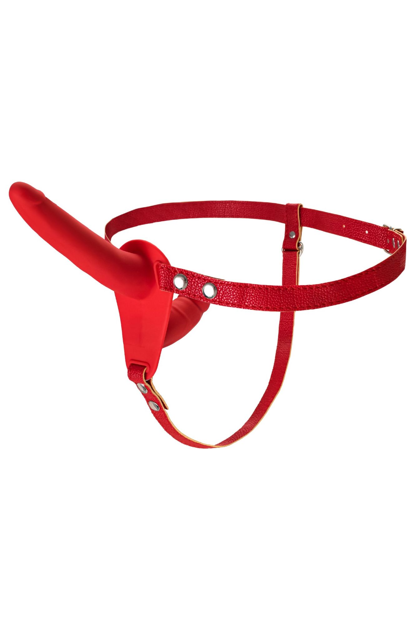 страпон на креплении black&red by toyfa, силикон, красный, 24 см в Москве