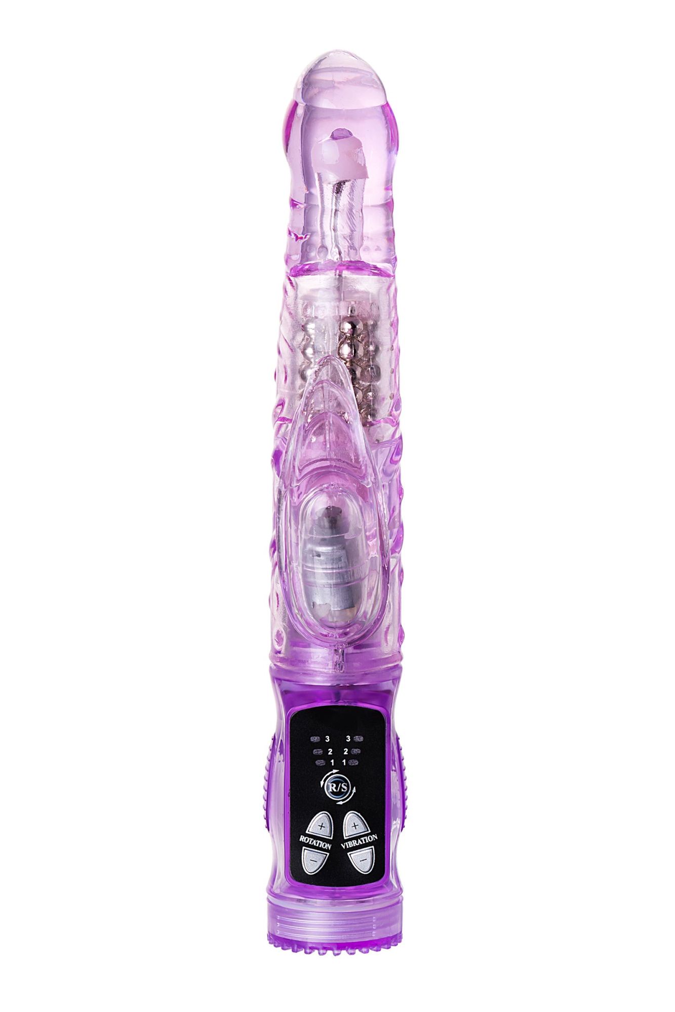 вибратор с клиторальным стимулятором a-toys by toyfa high-tech fantasy, tpe, фиолетовый, 22 см в Москве