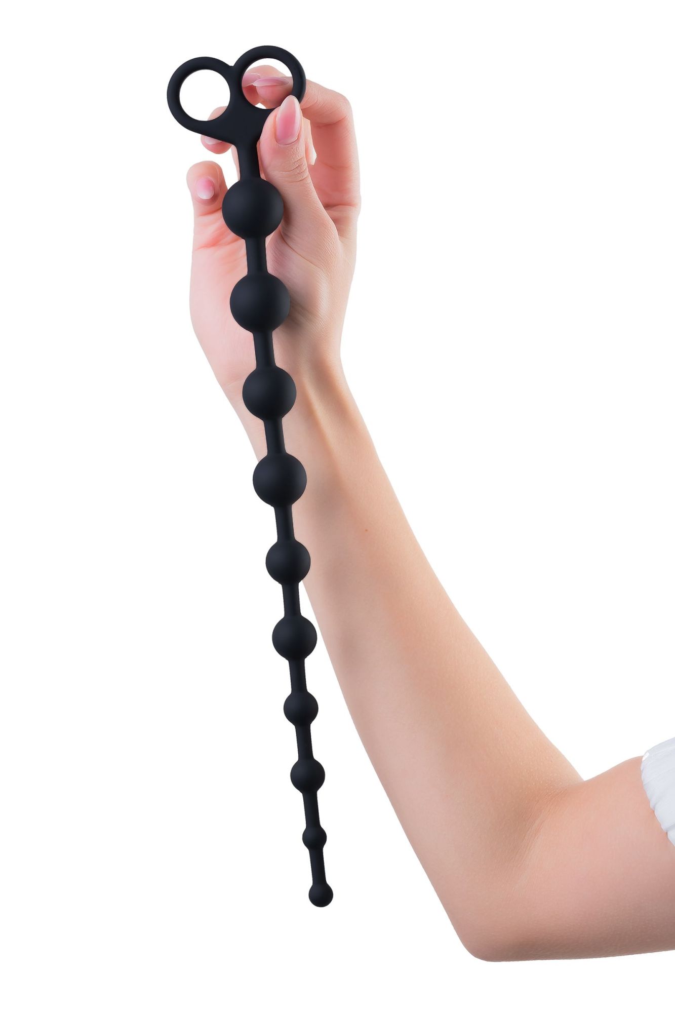 анальные бусы toyfa popo pleasure cephei, водонепроницаемые, силикон, черные, 33,5 см, ø 2,4 см в Москве