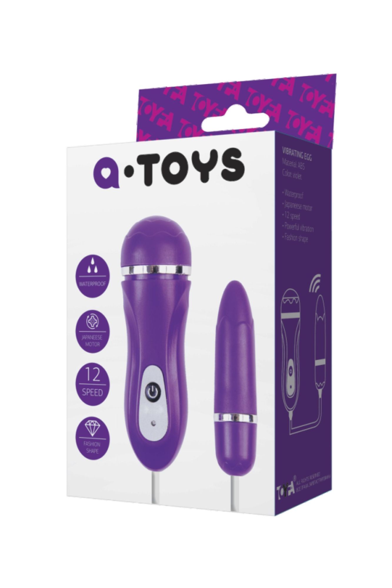 виброяйцо toyfa a-toys pelly, фиолетовое в Москве
