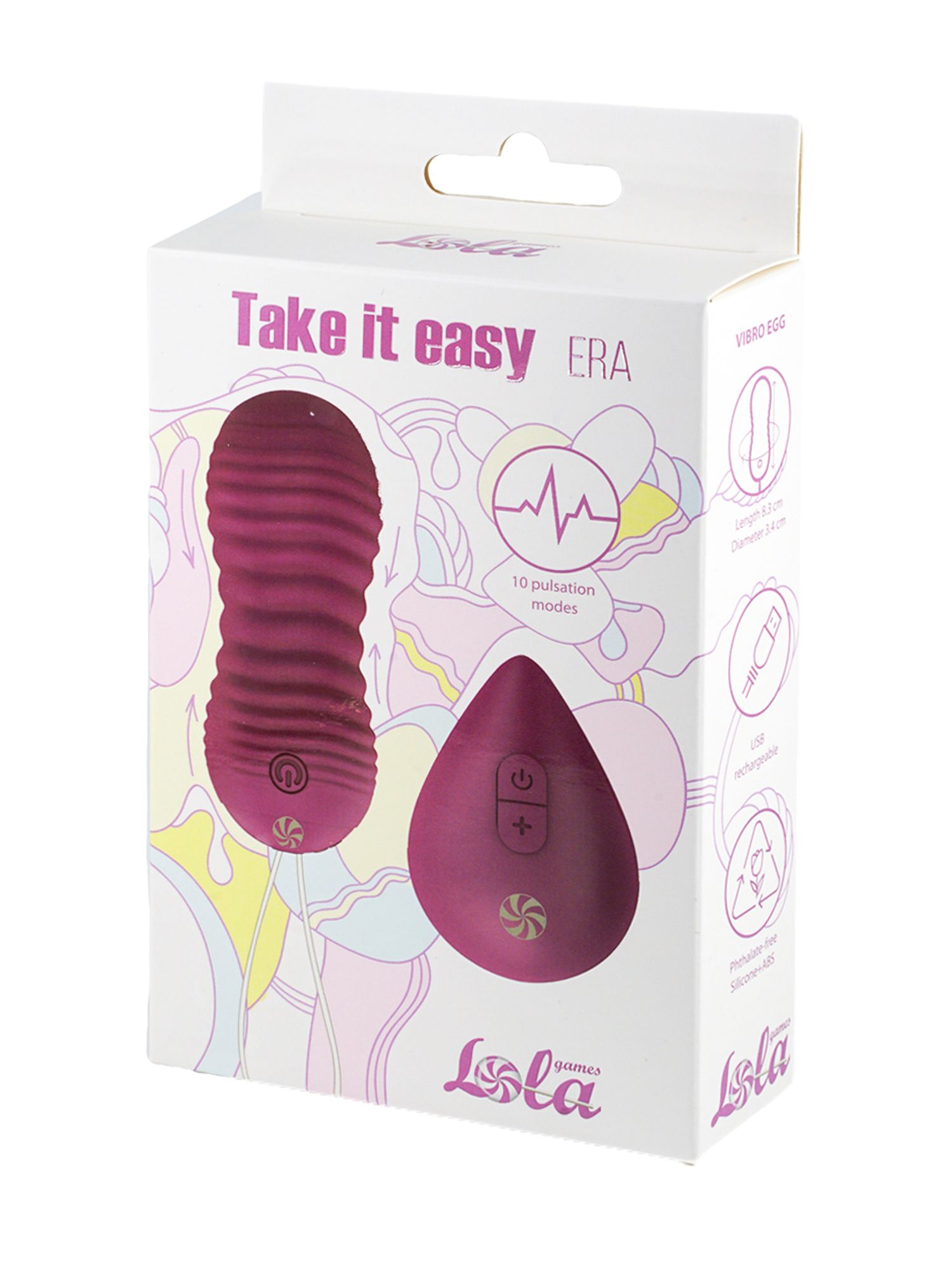 пульсирующие виброшарики на пульте take it easy era purple 9021-05lola в Москве