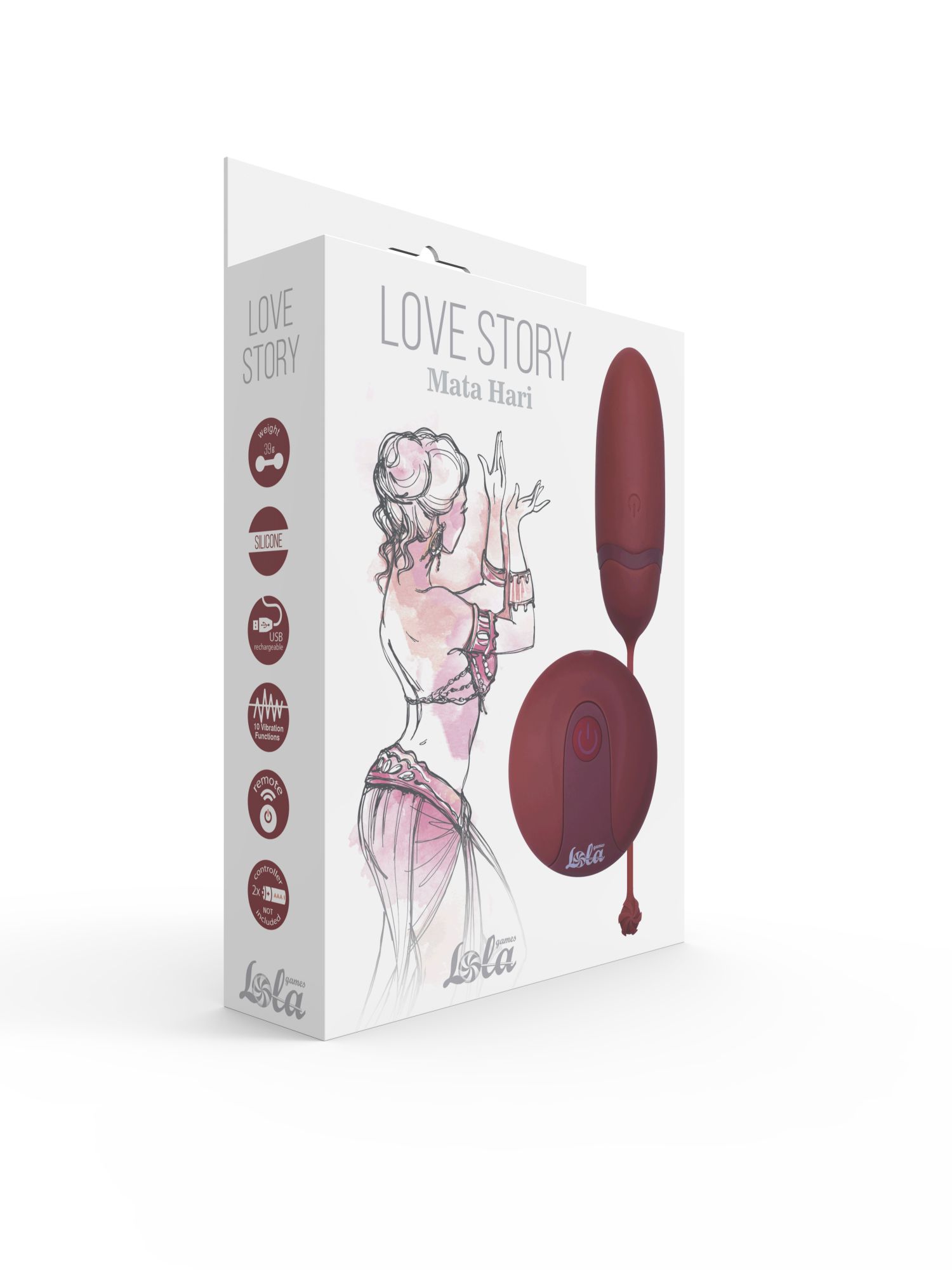виброяйцо на пульте управления love story mata hari wine red 1800-03lola в Москве