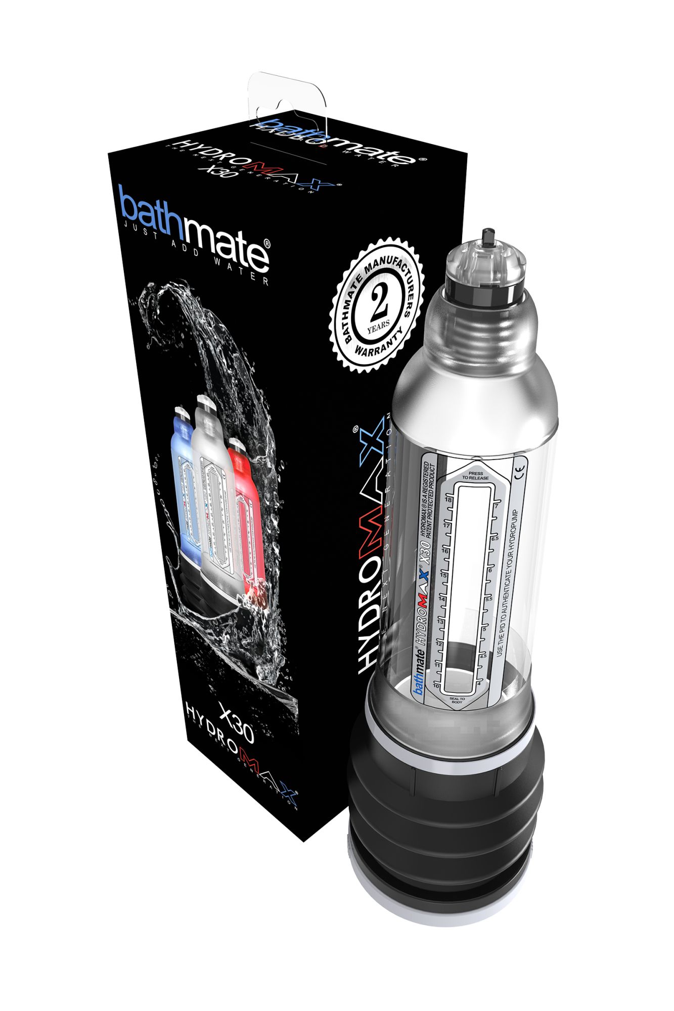 гидропомпа bathmate hydromax x30, прозрачная, 30 см в Москве