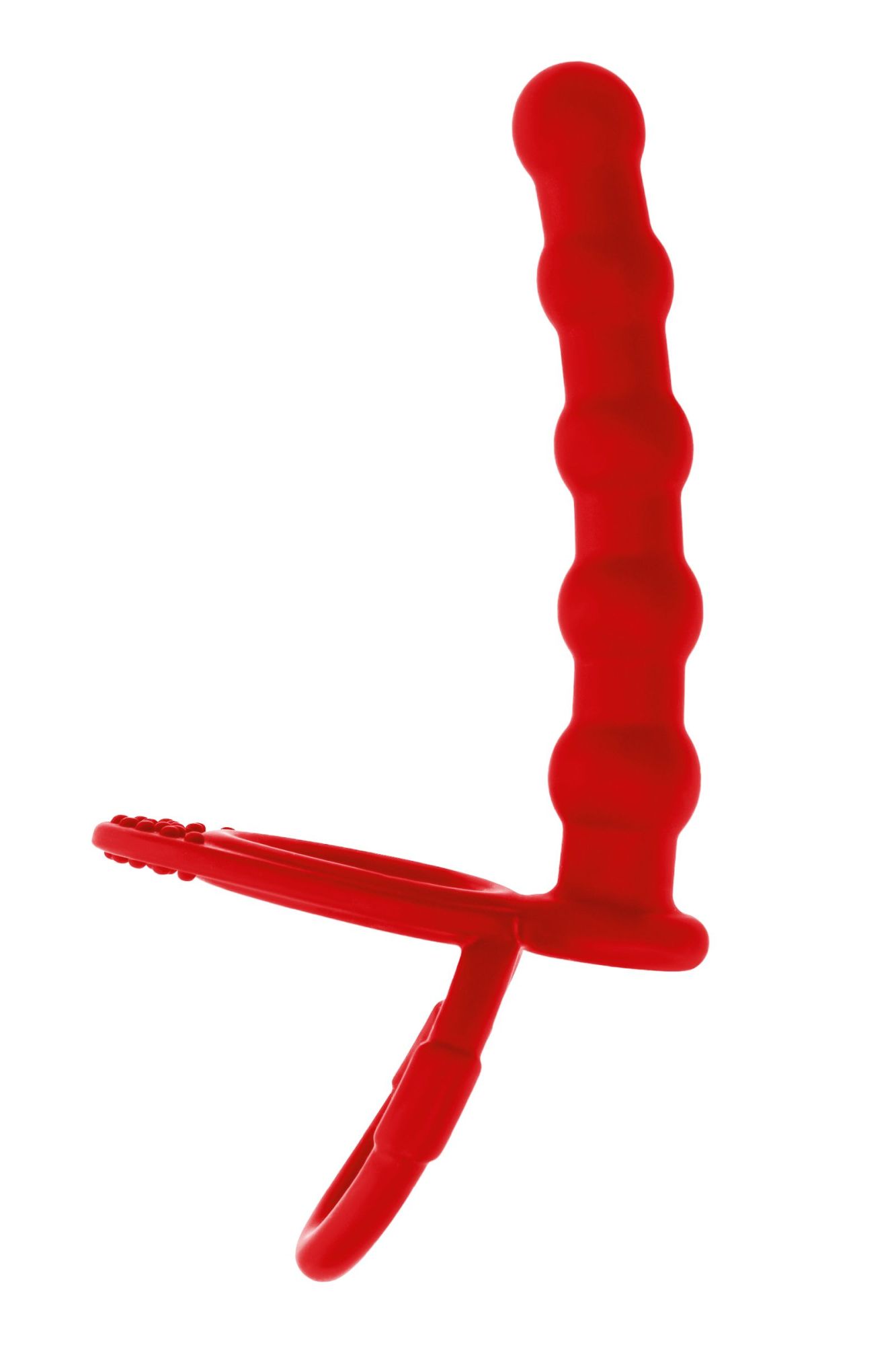 насадка на пенис для двойного проникновения black&red by toyfa, силикон, красная, 19,5 см в Москве