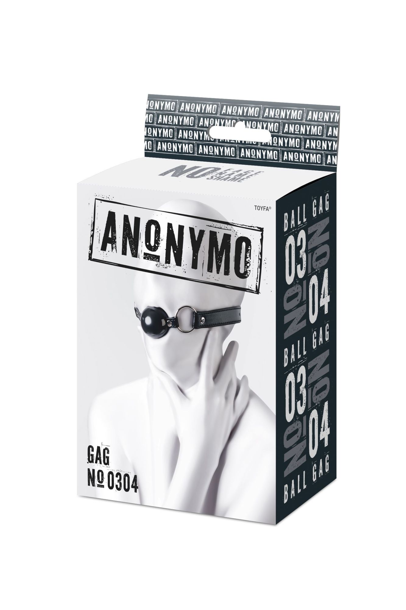 кляп anonymo #0304, tpr, черный с шариком, 64 см в Москве