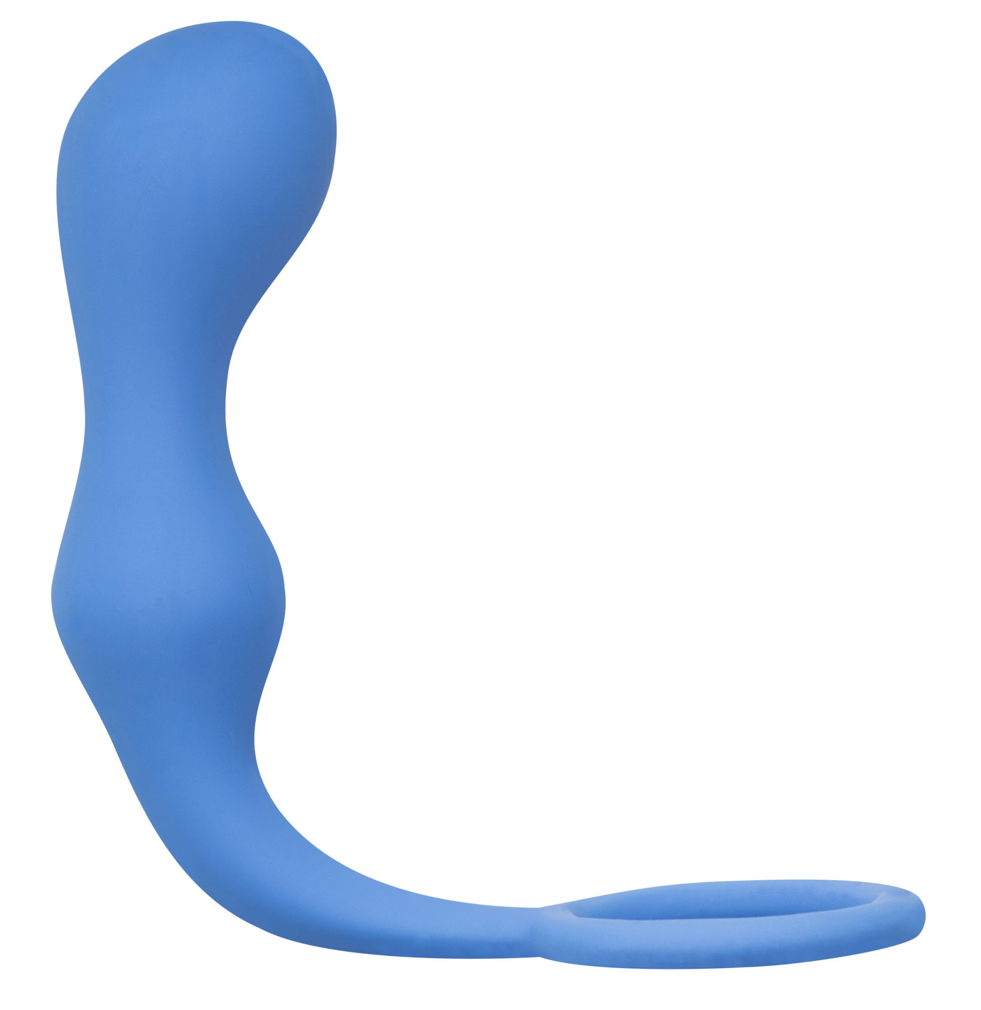 эрекционное кольцо с анальной пробкой double pleasure anal plug blue  4217-03lola в Москве