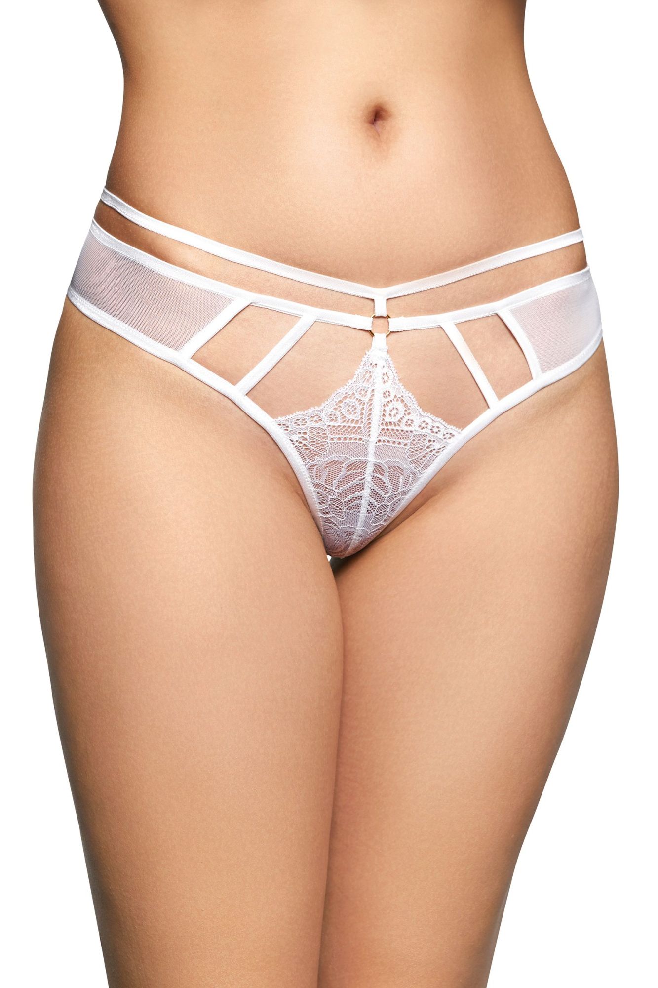 Эротическое стринги со стрепами softline collection, белый, s/m в Москве