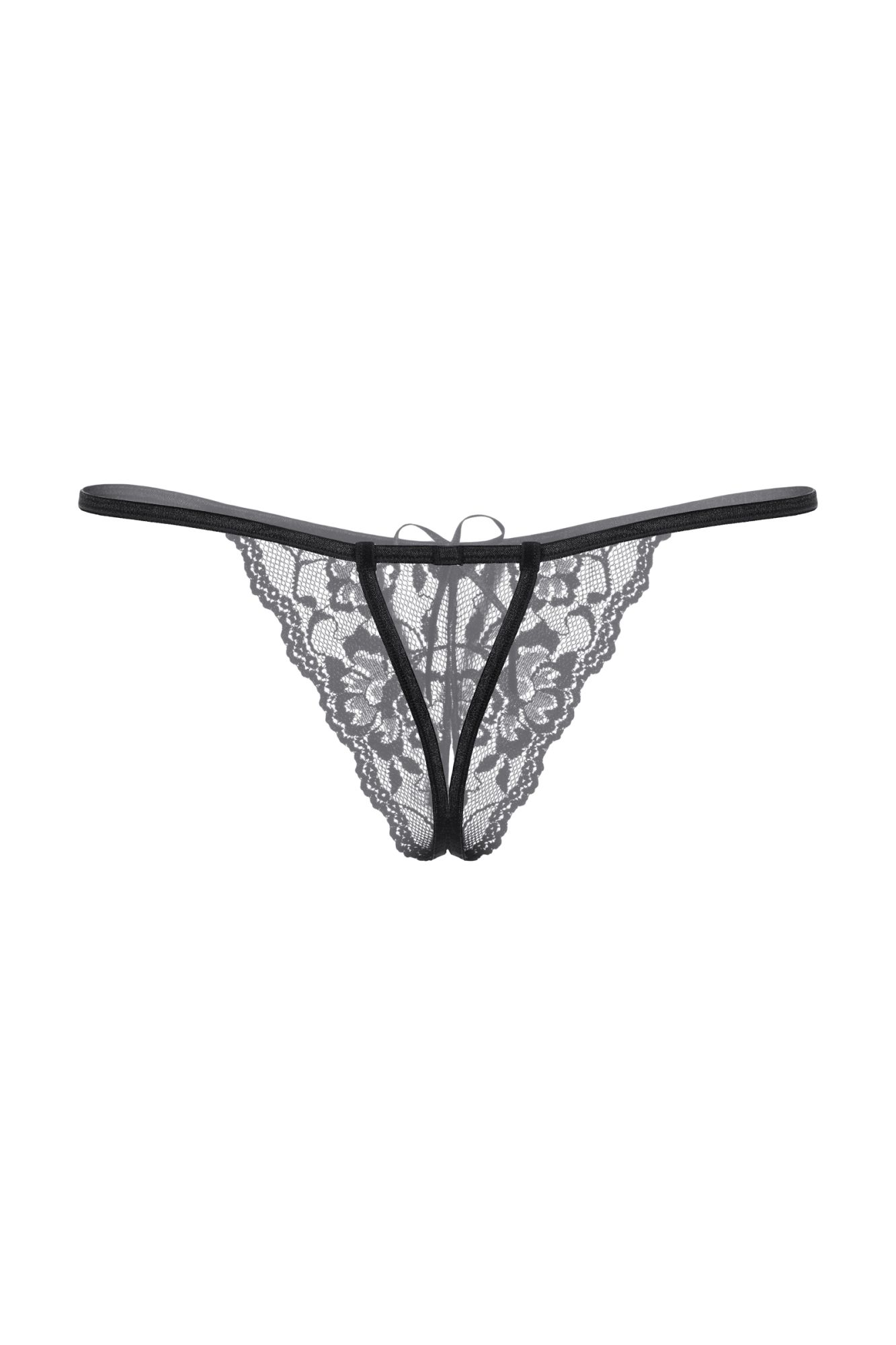 Эротическое стринги открытые кружевные softline collection, черный, s/l в Москве
