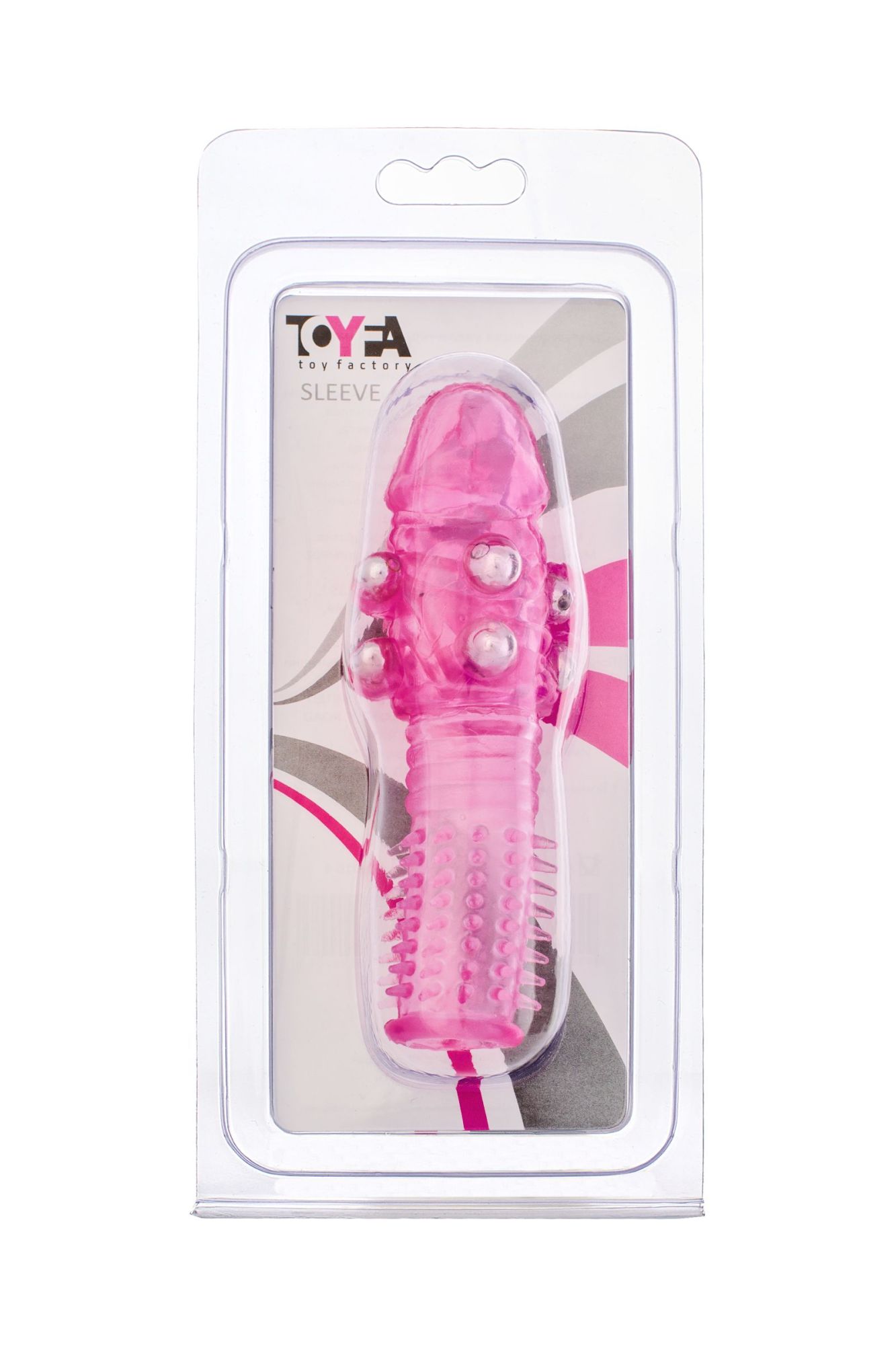 насадка с шариками  toyfa, tpe, розовый, 13,5 см в Москве