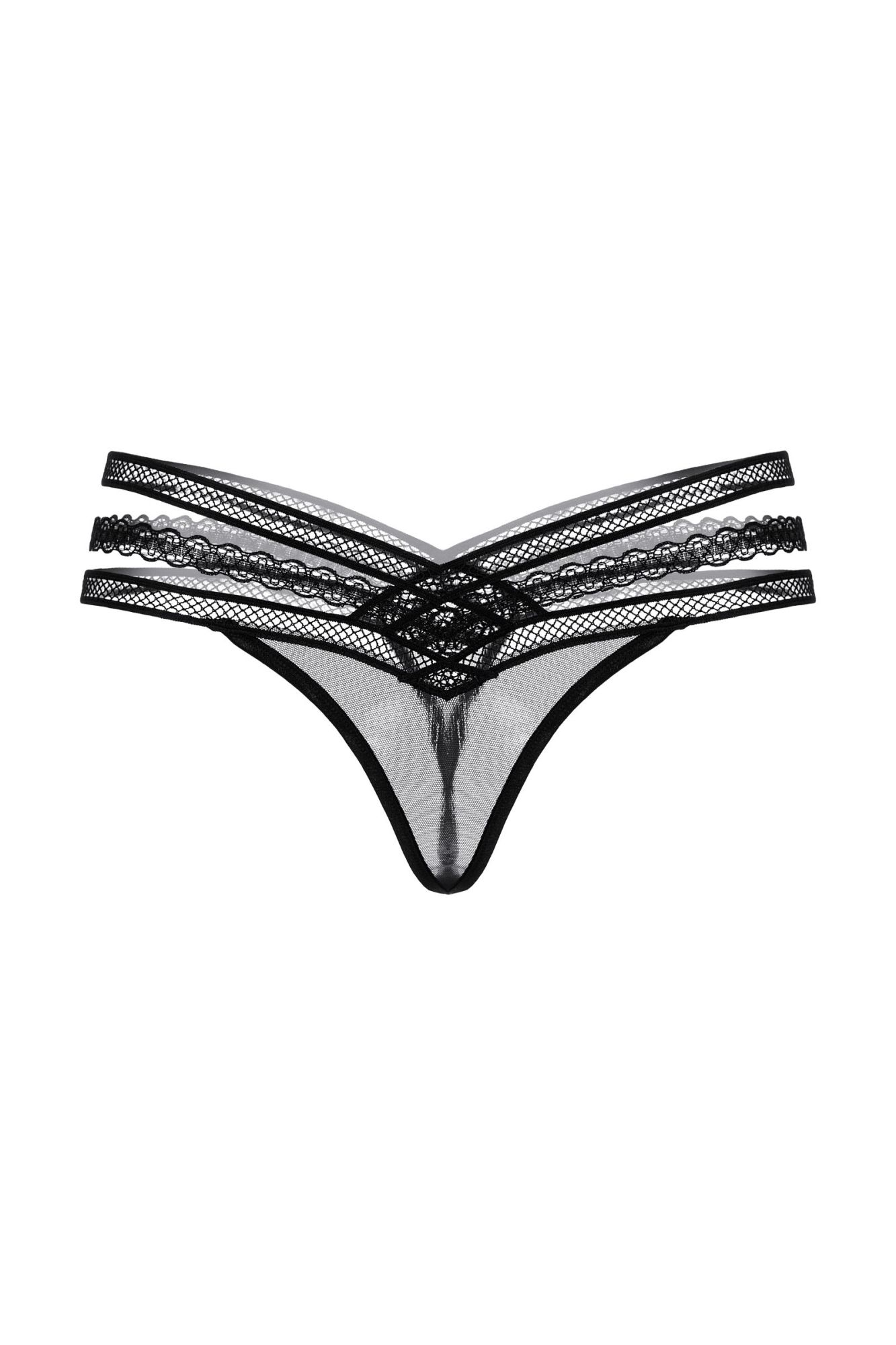 Эротическое стринги с ажурной резинкой softline collection, черный, m/l в Москве