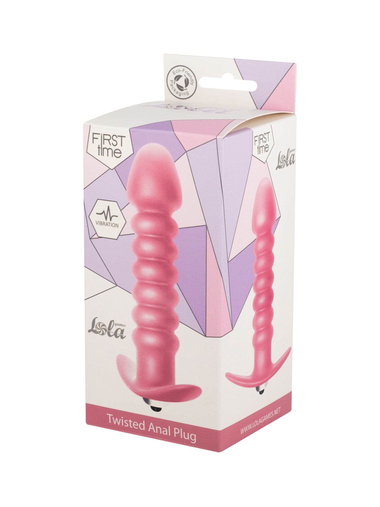 анальная пробка с вибрацией twisted anal plug pink (батарейки ааа) 5007-01lola в Москве