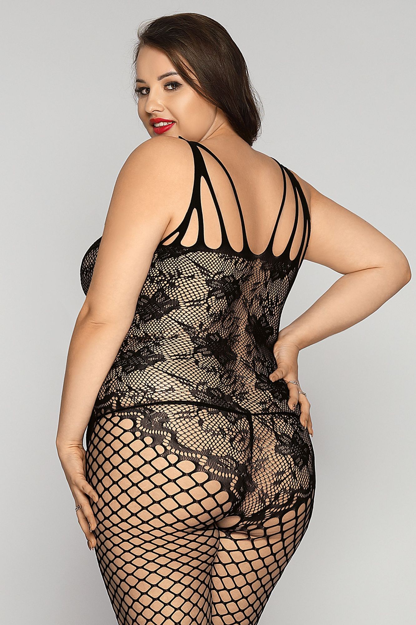 Эротическое костюм-сетка и стринги candy girl kasandrah черные, 2xl в Москве