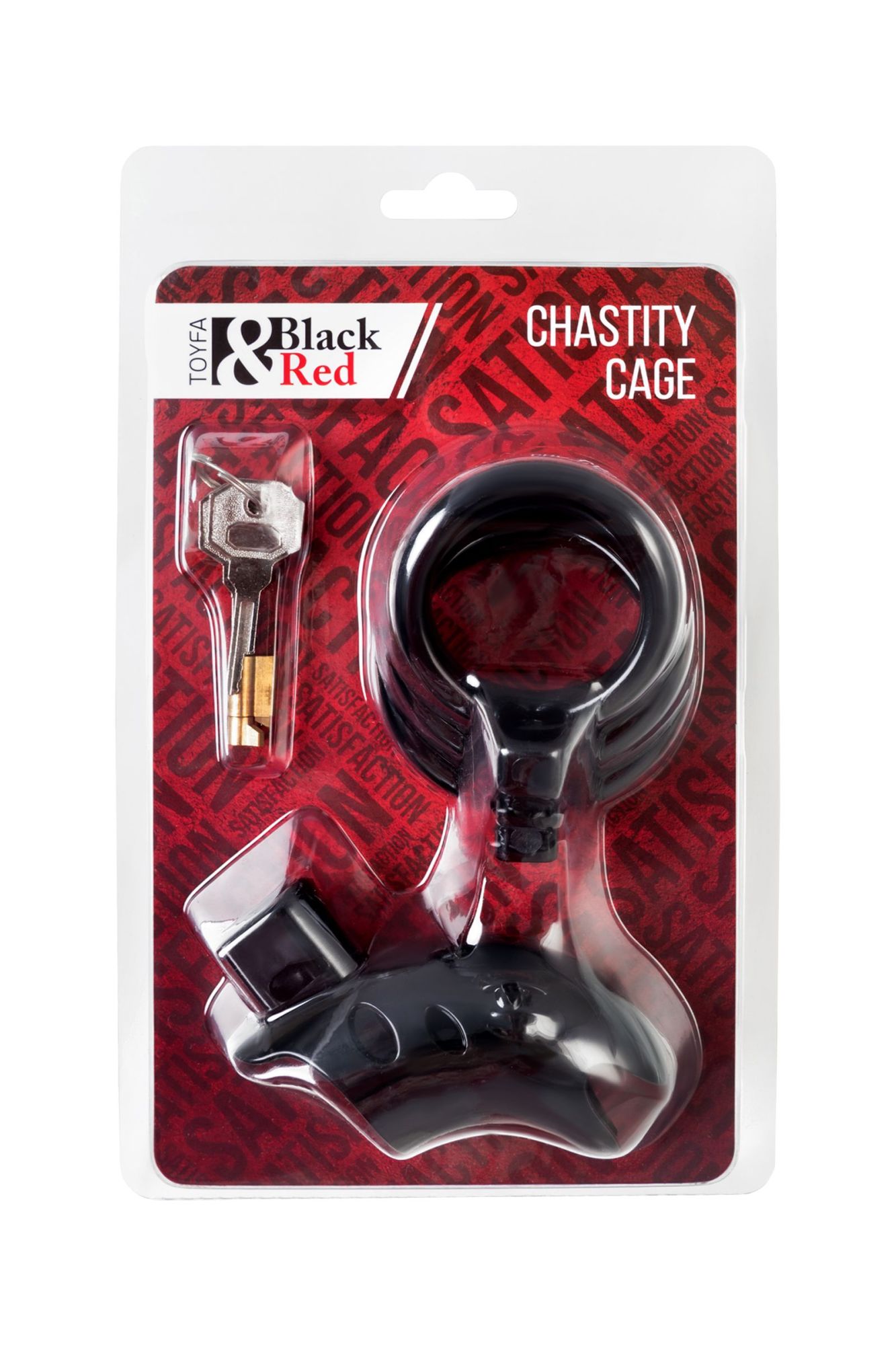пояс верности мужской black&red by toyfa, abs пластик, черный, 10 см в Москве