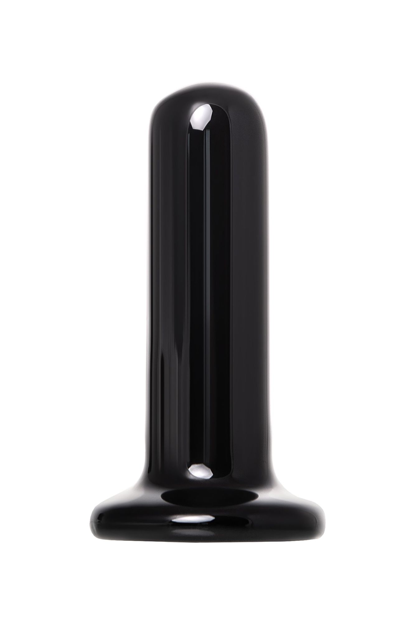 стеклянный мини-вибратор sexus glass, стекло, черный, 10 см в Москве