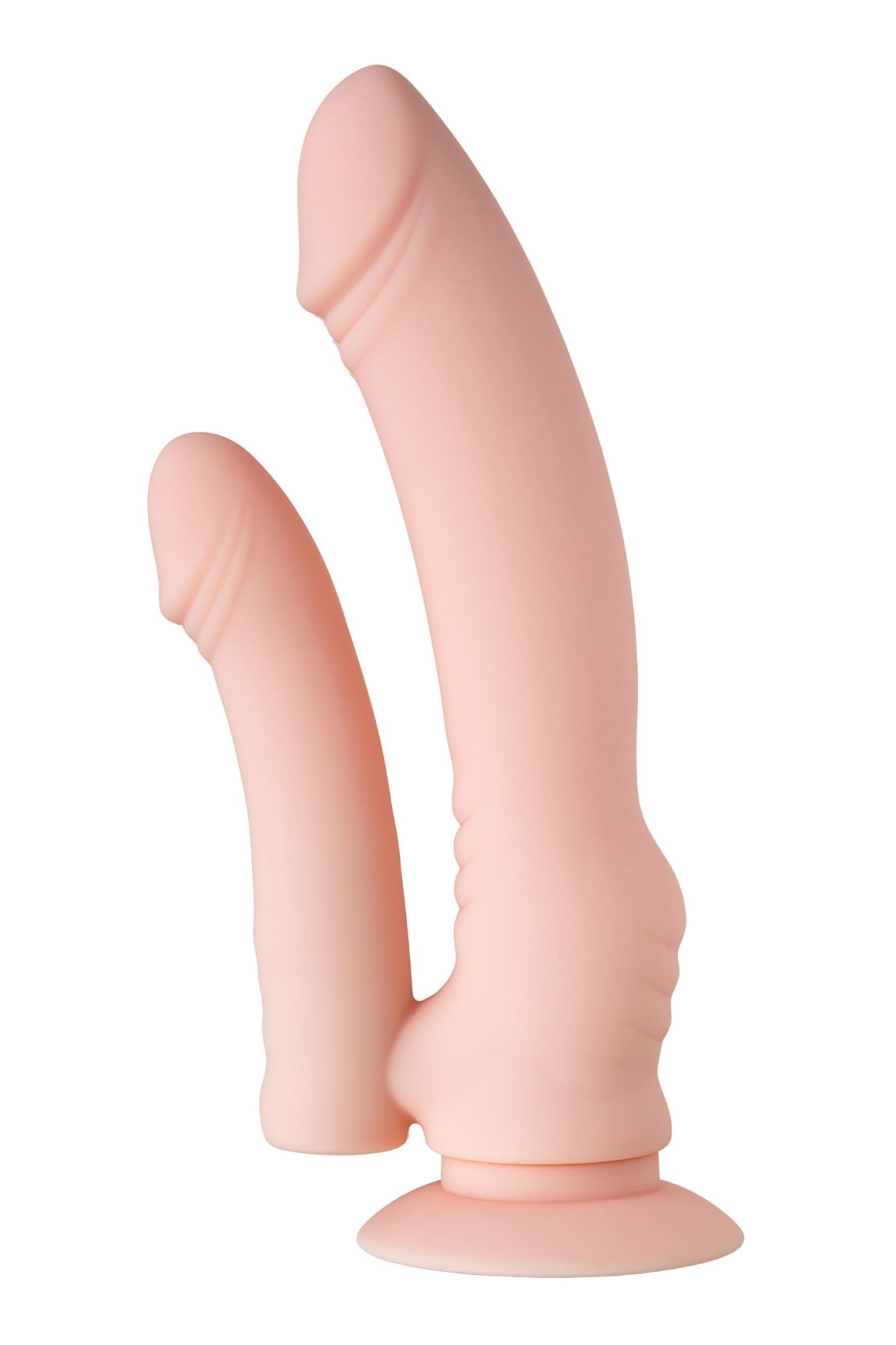 реалистичный фаллоимитатор a-toys by toyfa twint, силикон, телесный, 19,5 см в Москве